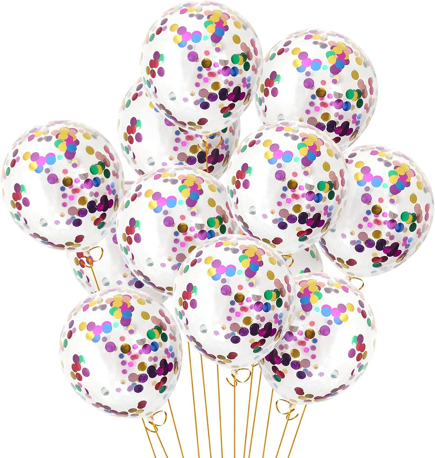 40pcs 12 Inch Transparent Confetti Balloons for Parties