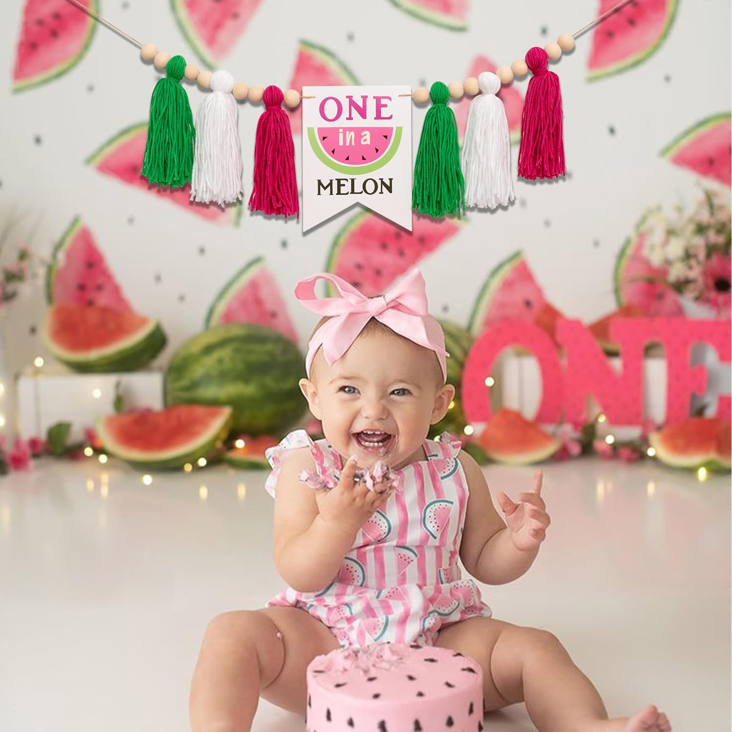 Watermelon High Chair Banner for Kids Party Decor