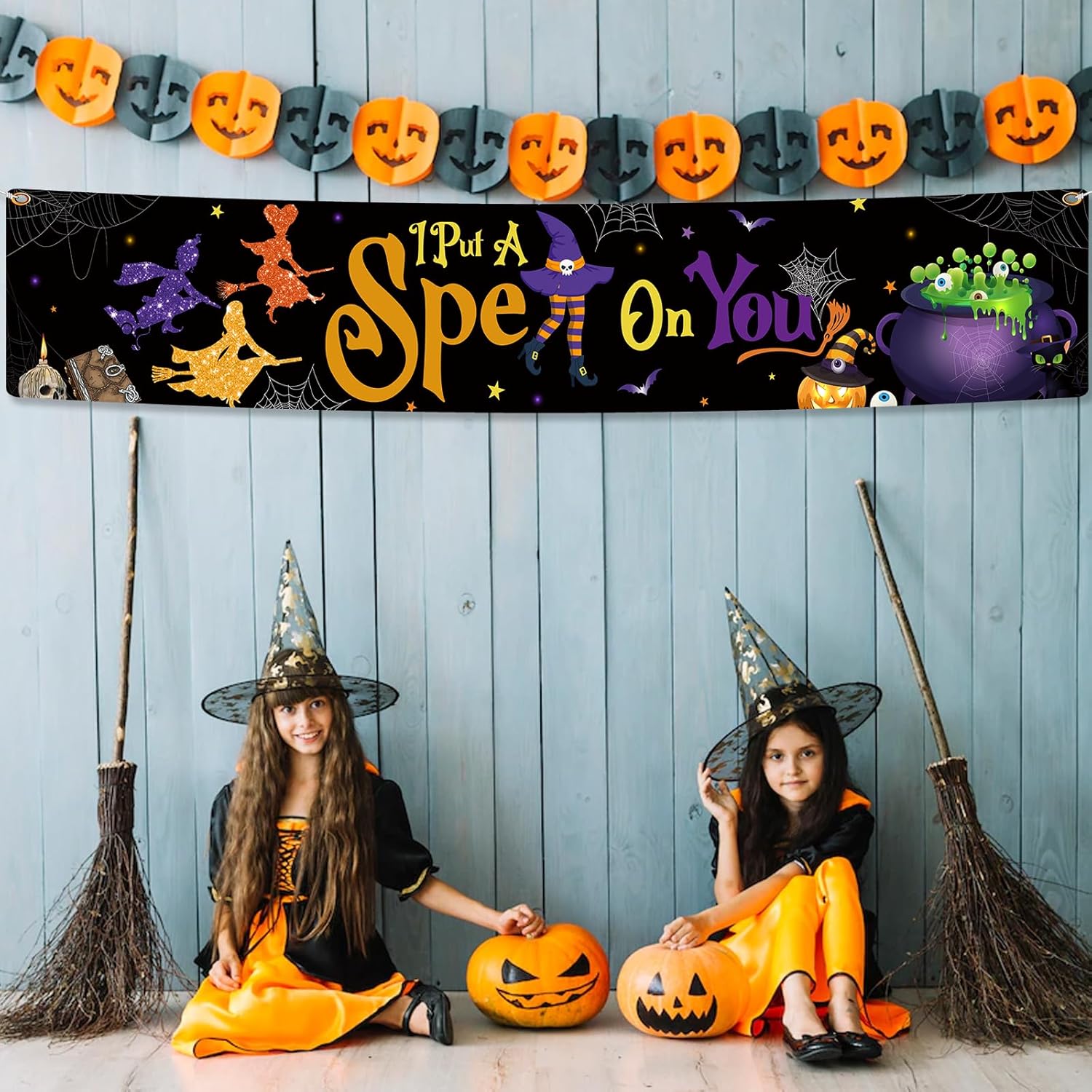 Hocus Witch Halloween Yard Sign Banner 98x2ft