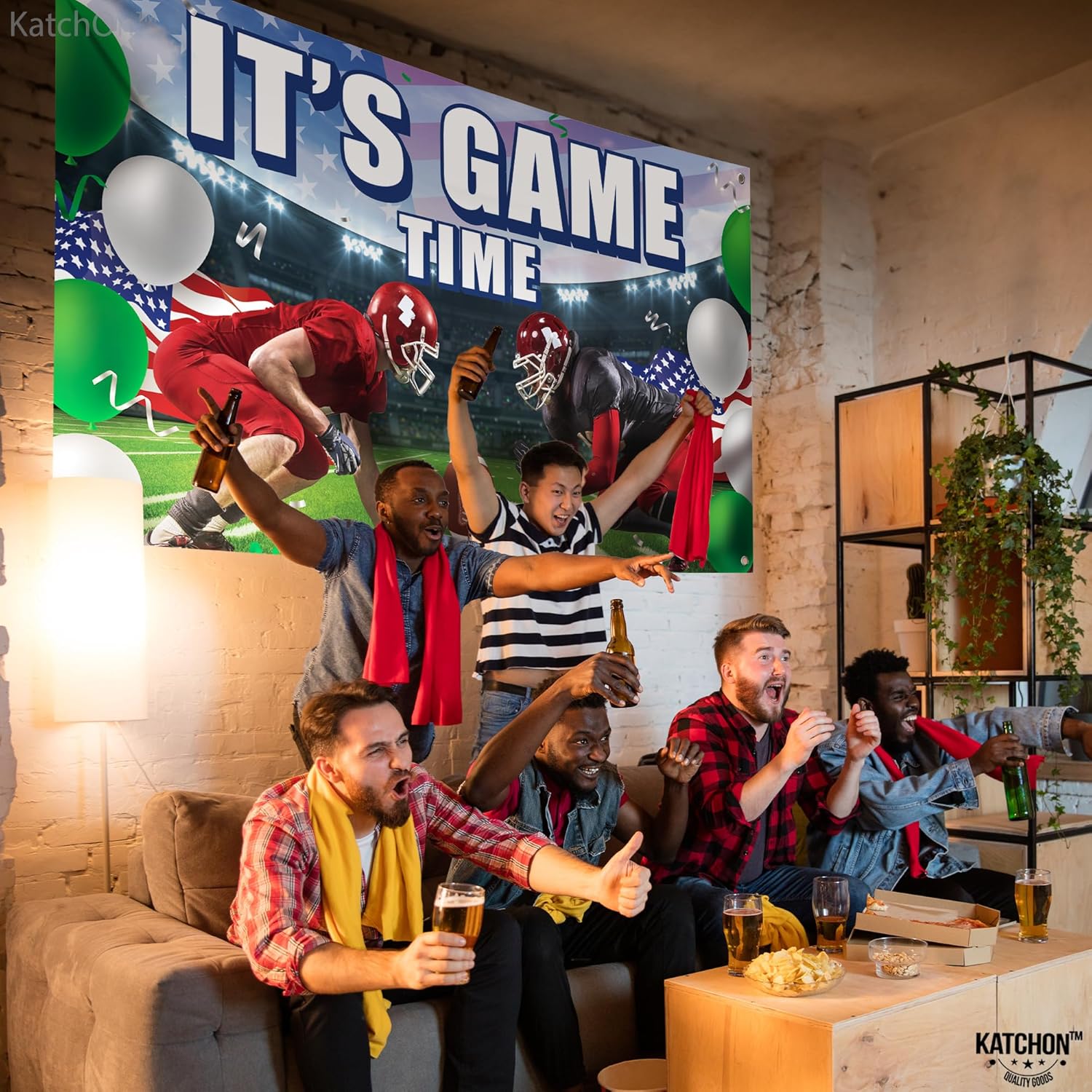 KatchOn XtraLarge Football Backdrop 72x44 Inch Banner