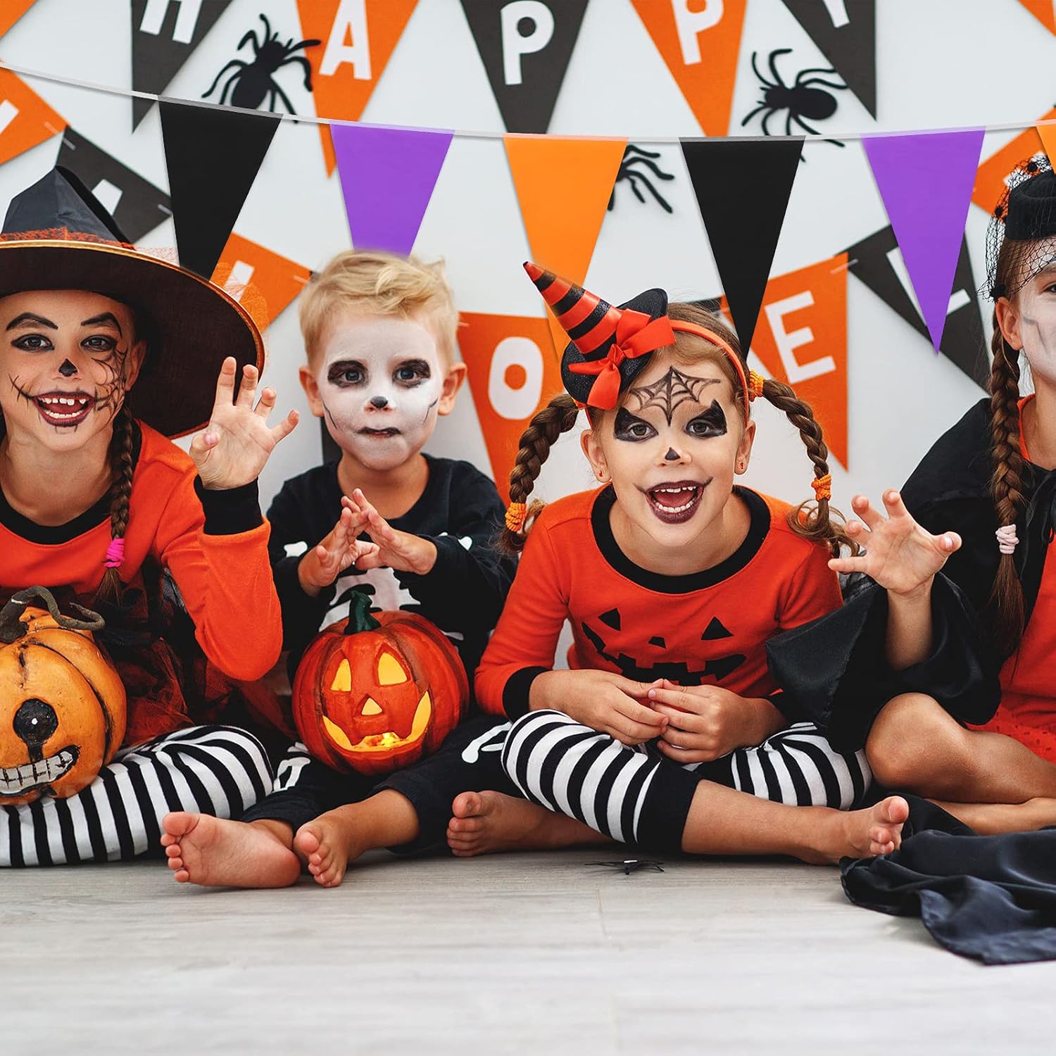 Tatuo 165 ft Halloween Pennant Banner for Party Decor