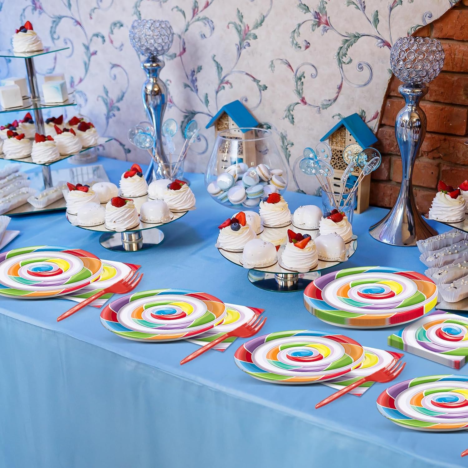 96pcs Candyland Party Supplies for Kids Birthday Baby Shower