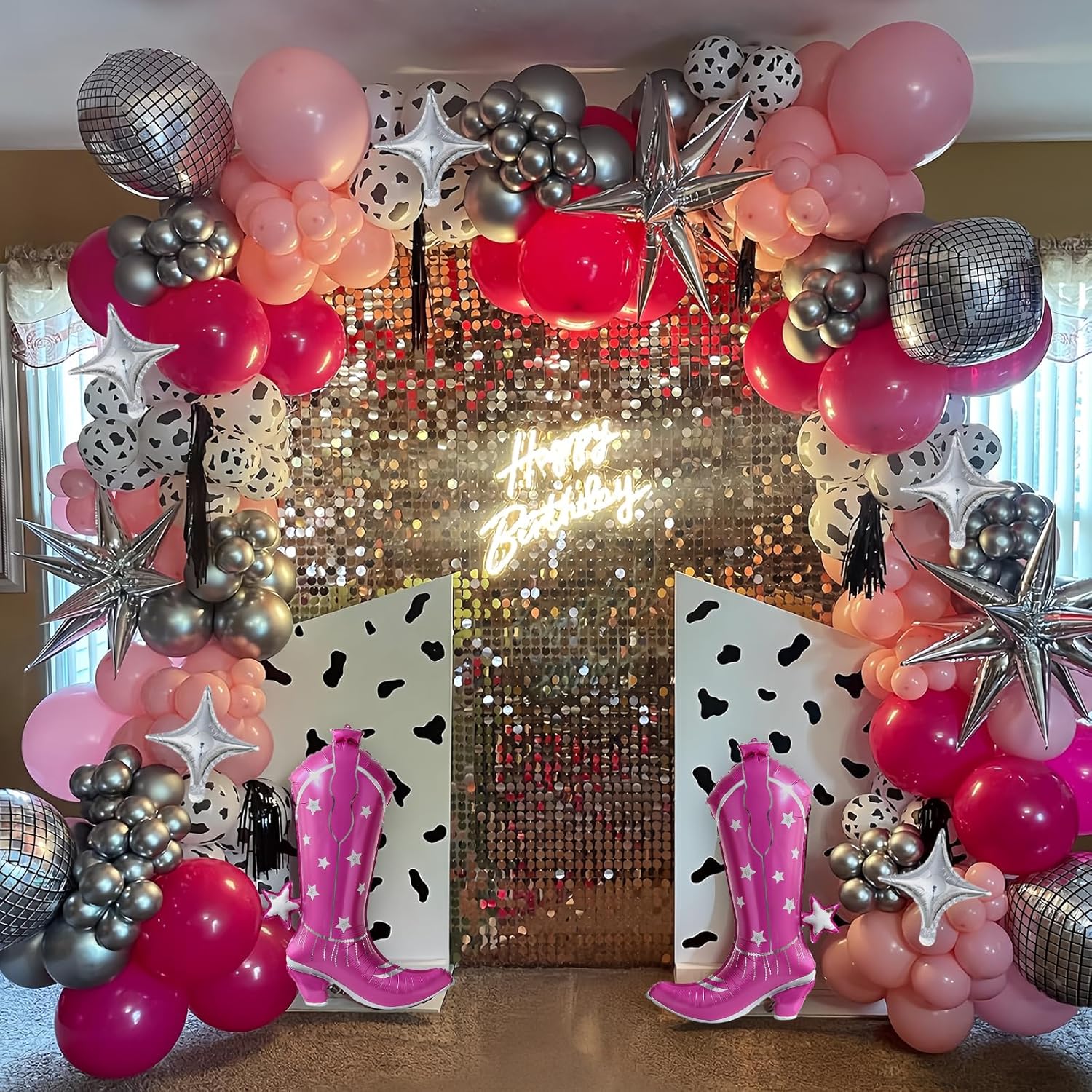 Disco Cowgirl Balloon Arch Kit 158Pcs