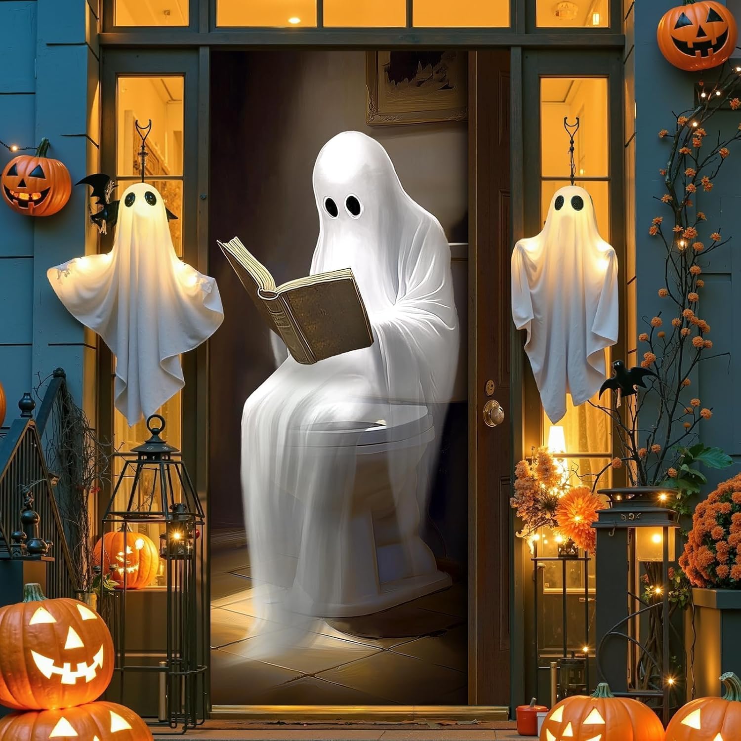 Bunny Chorus Halloween Door Cover 35x78 Inch