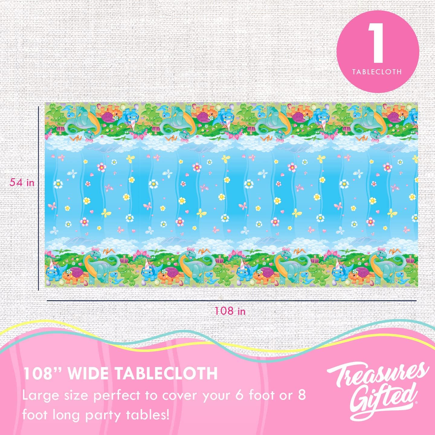 Treasures Gifted Dinosaur Party Decorations for Girls