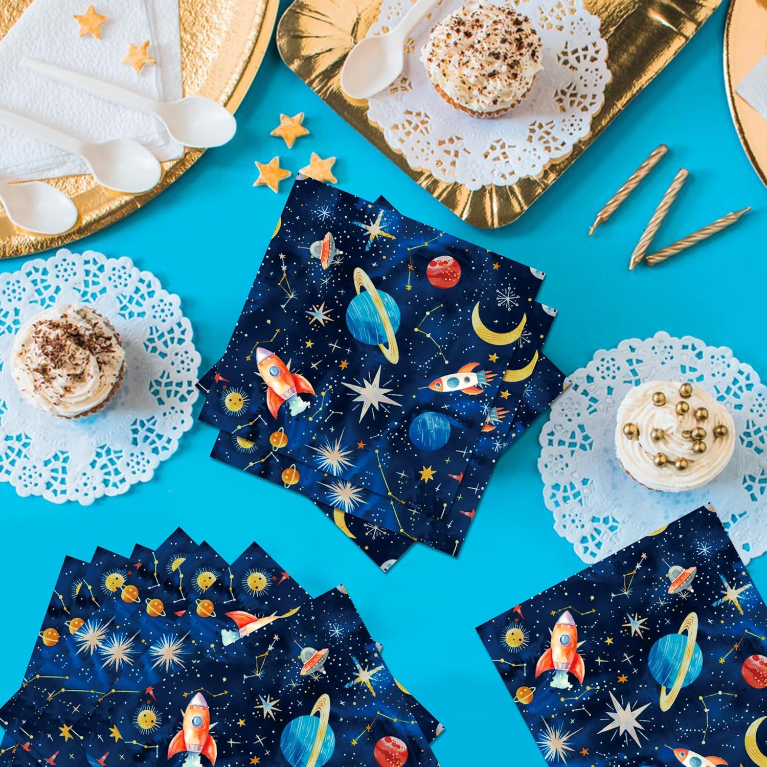 Outer Space Party Napkins 40PCS Disposable