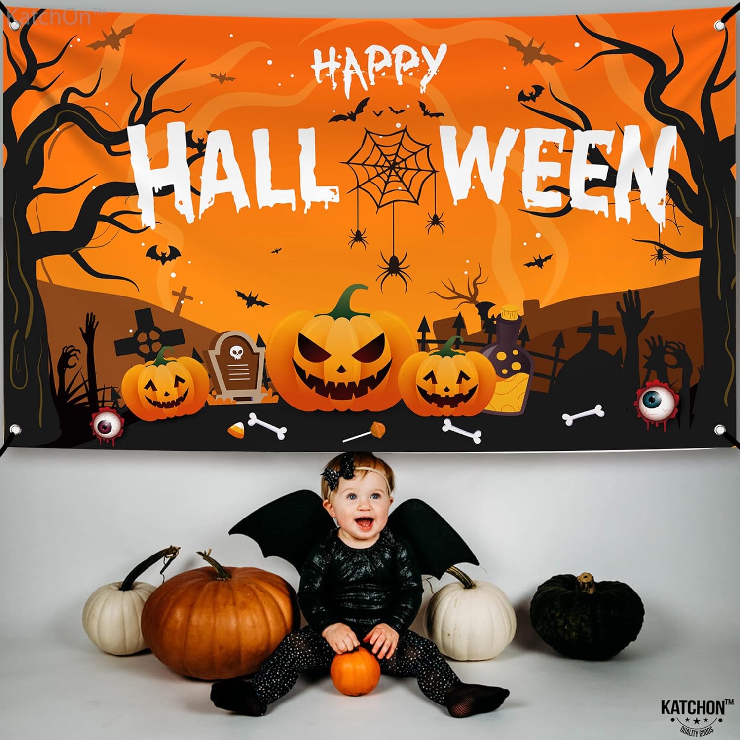 KatchOn Xtra Large Halloween Banner 72x44 Inch