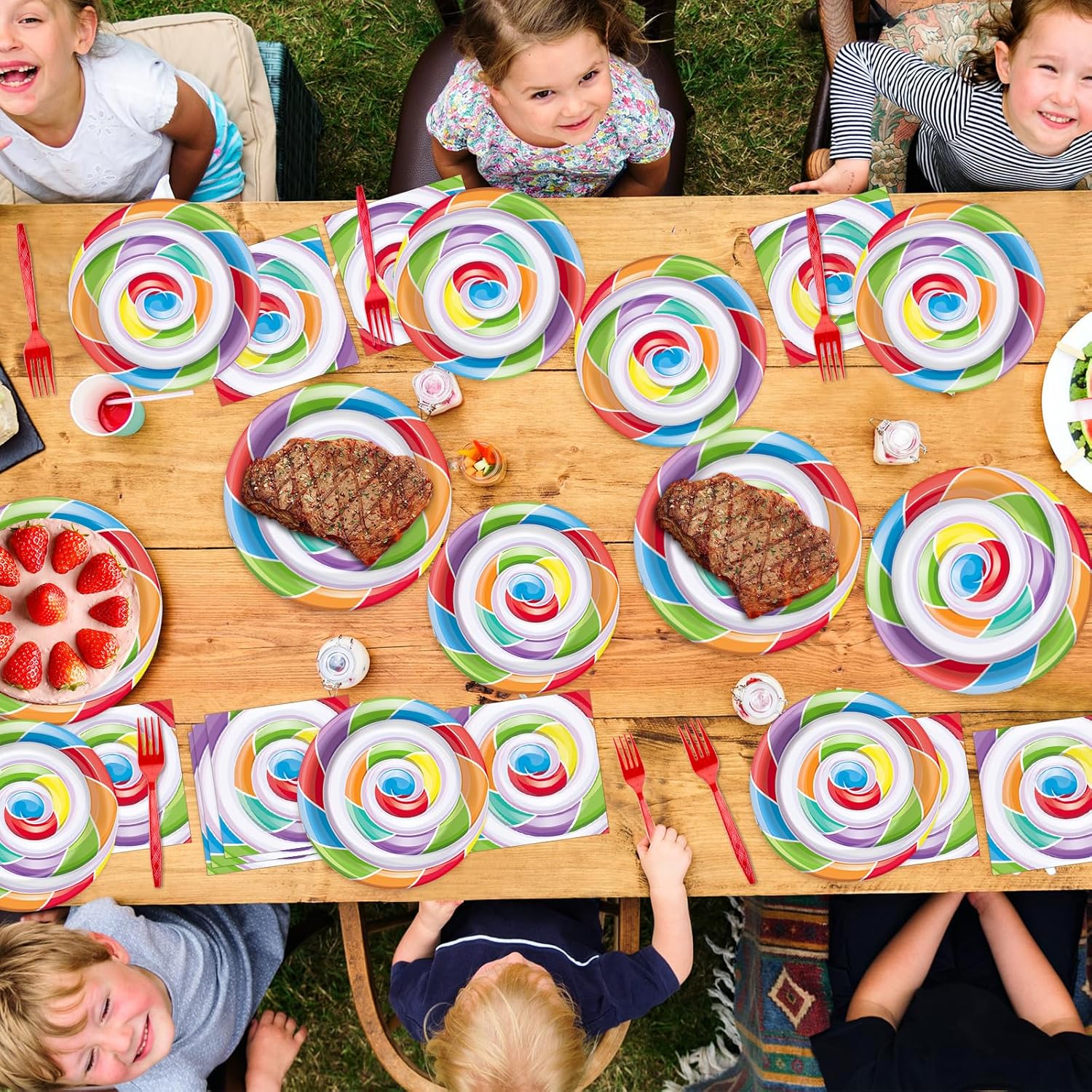 96pcs Candyland Party Supplies for Kids Birthday Baby Shower