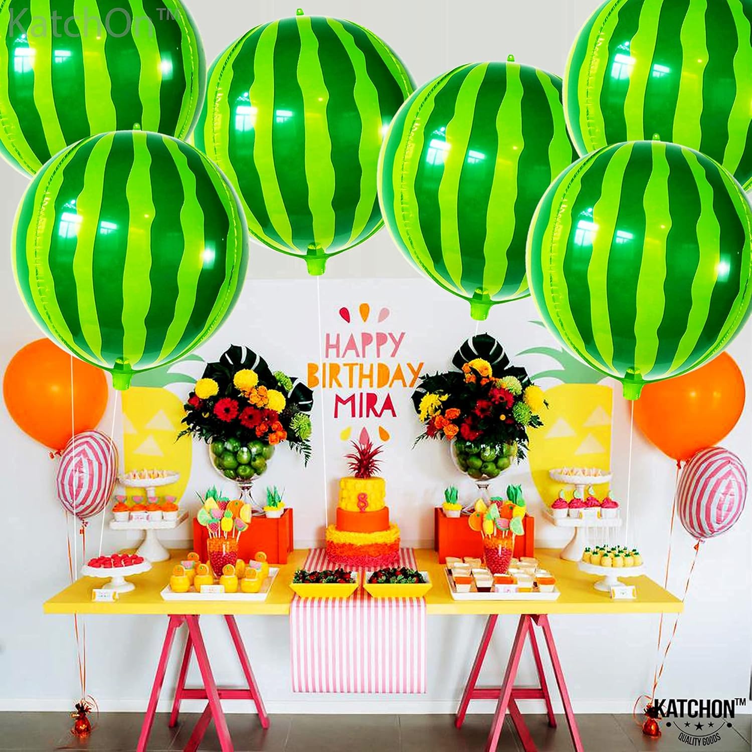 KatchOn Big 22 Inch Watermelon Balloons Pack of 6