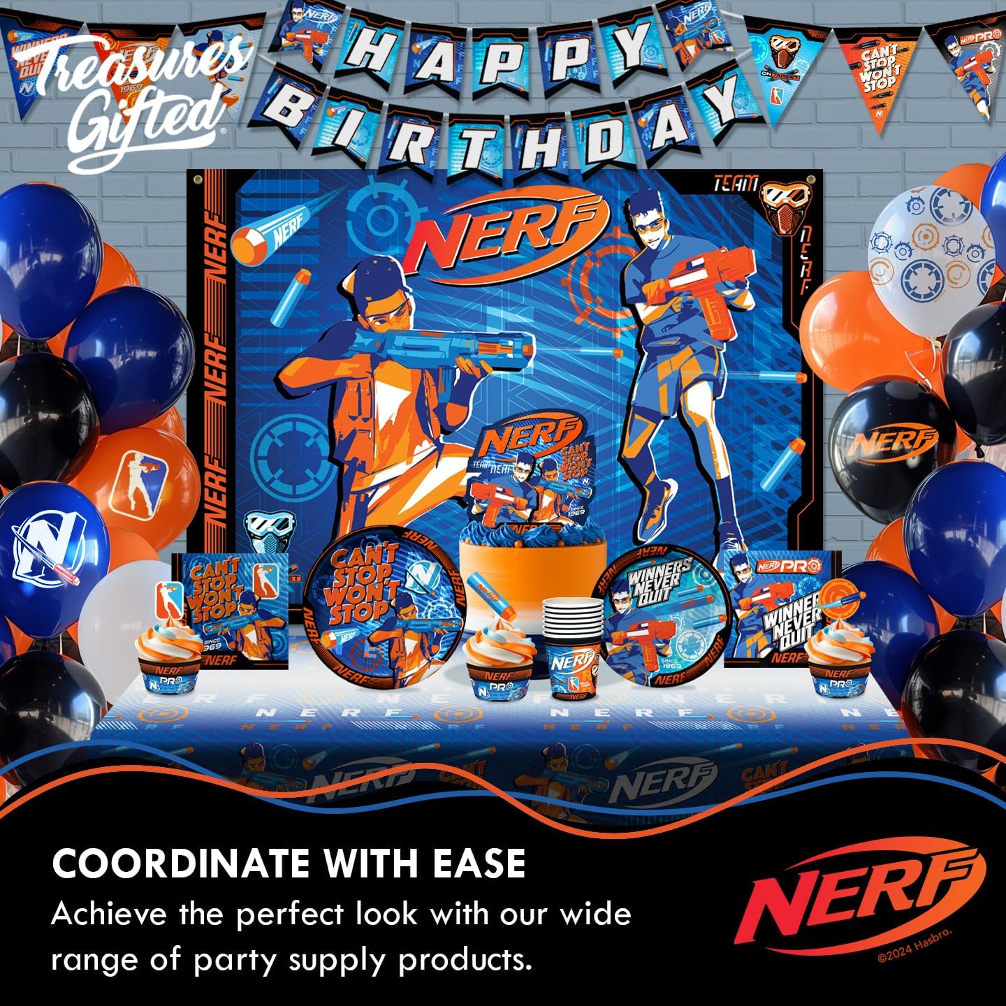 Officially Licensed Nerf Birthday Banner for Kids Party Decorations