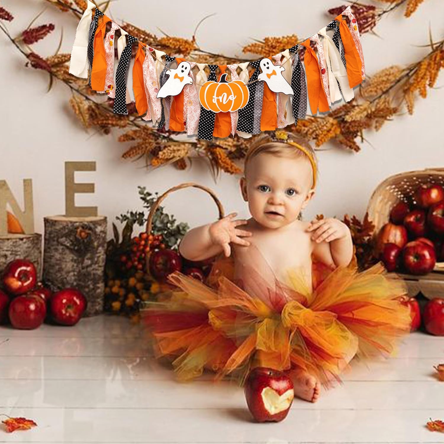 Pumpkin Spook High Chair Banner for Halloween