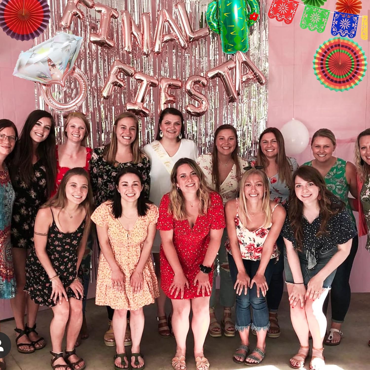 JeVenis Final Fiesta Bachelorette Party Balloon Backdrop Decoration