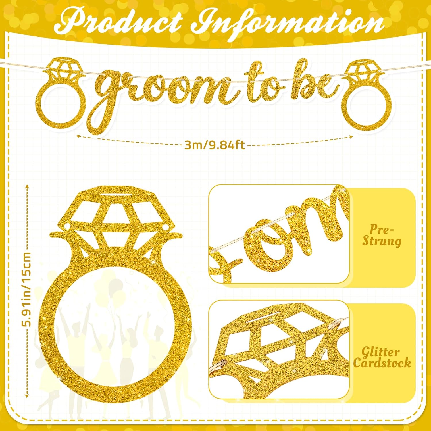 Breling Groom to Be Banner 10ft Pre-Strung