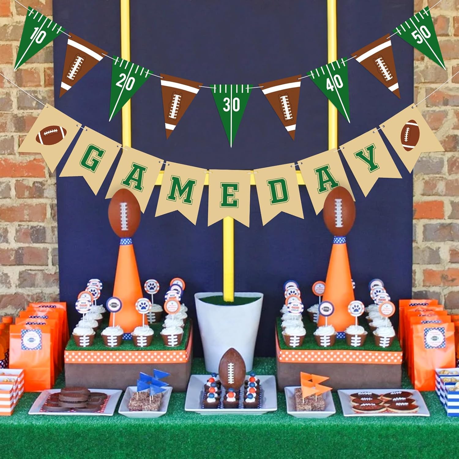 Football Game Day Banner Set for Party Decorations