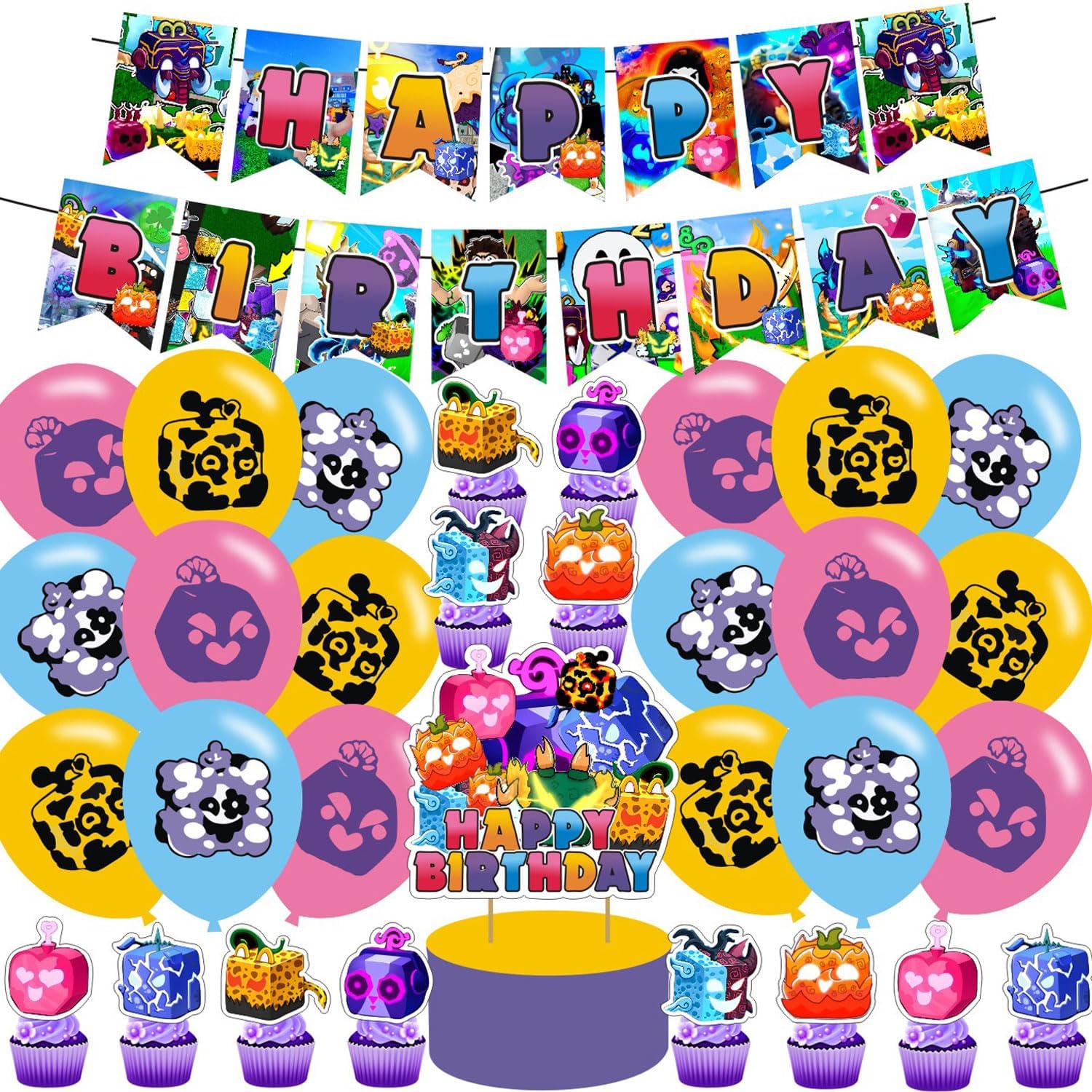 Blox Fruits Party Decorations Set