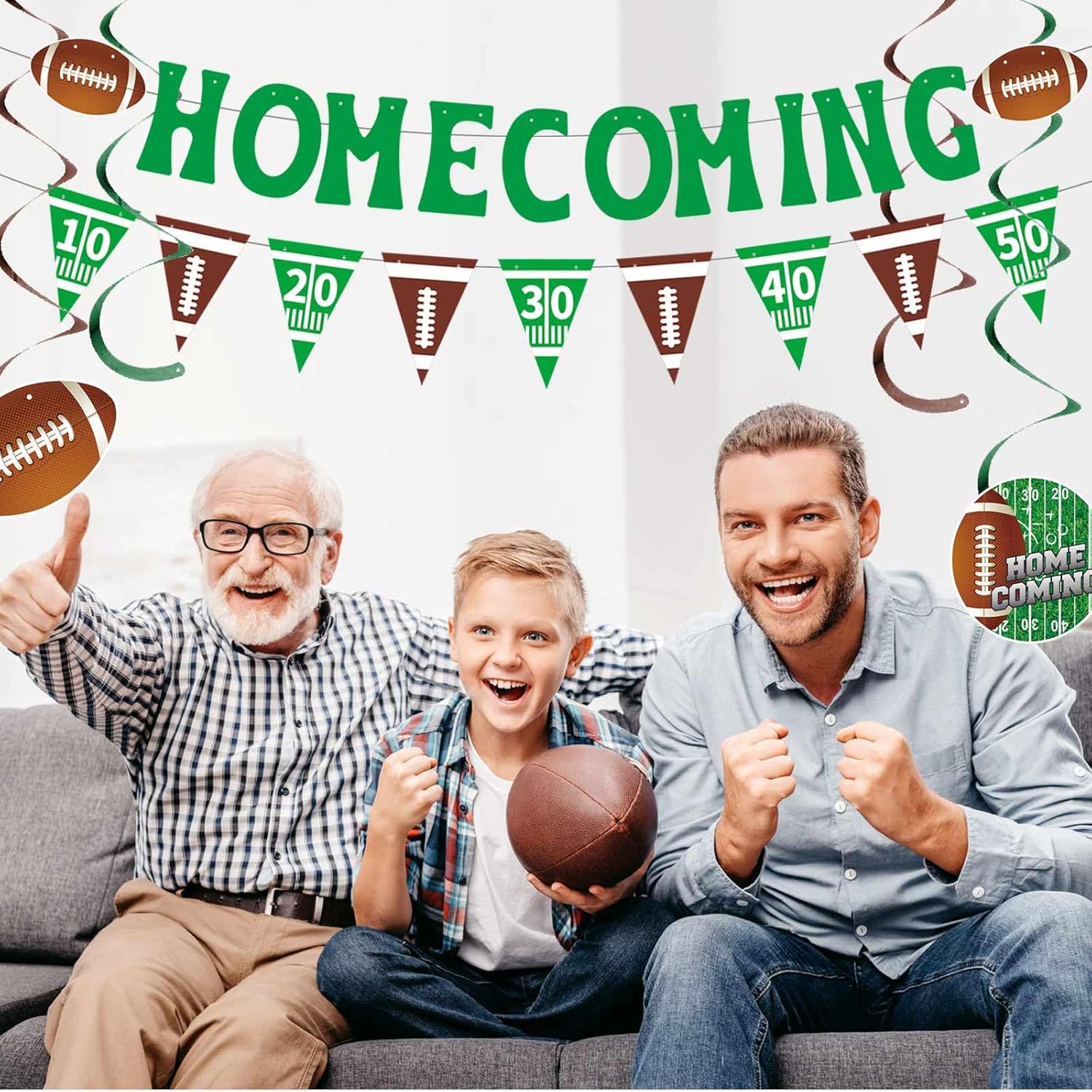 10 Pcs Football Homecoming Decor Set