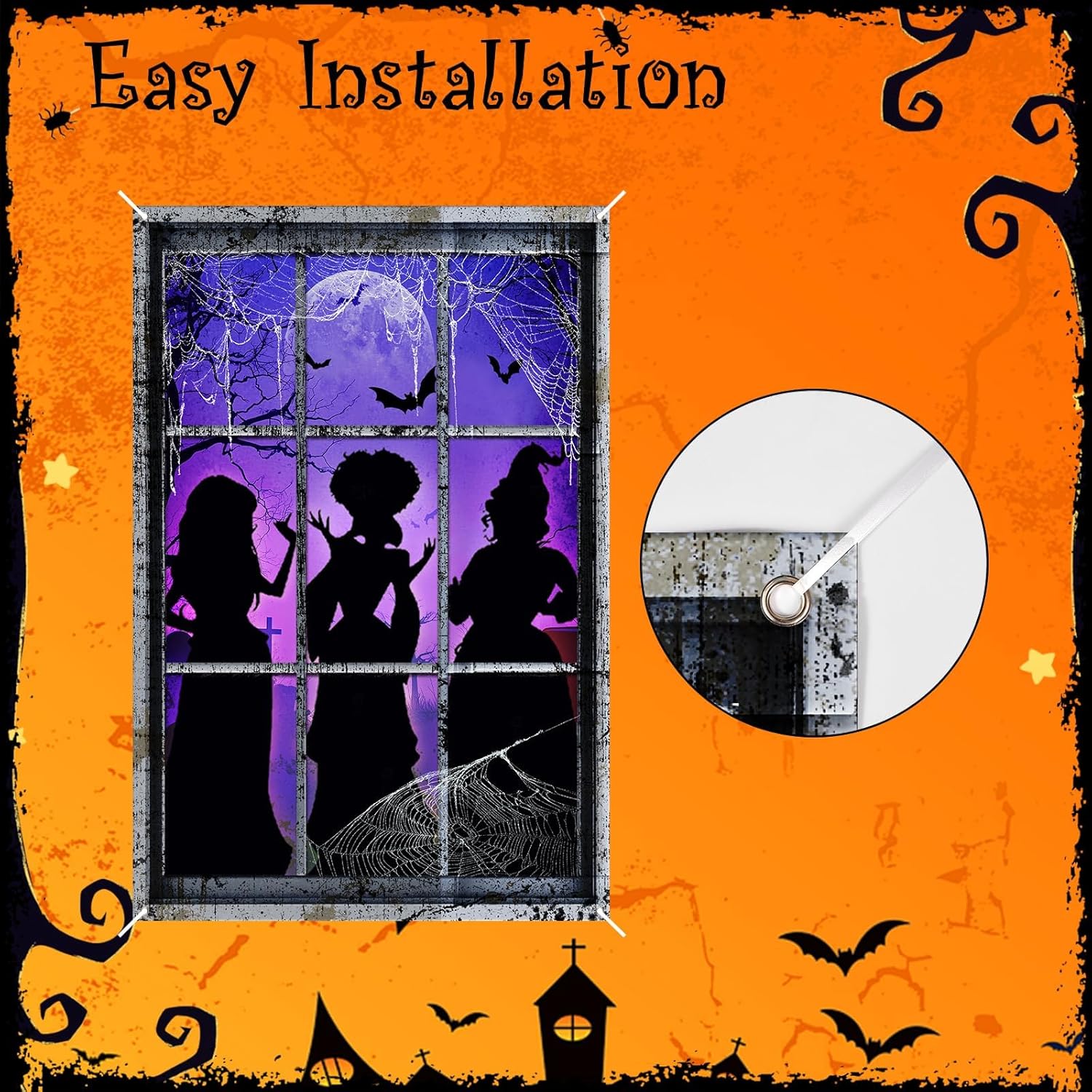 Bunny Chorus Halloween Window Banner 31x47 Inch