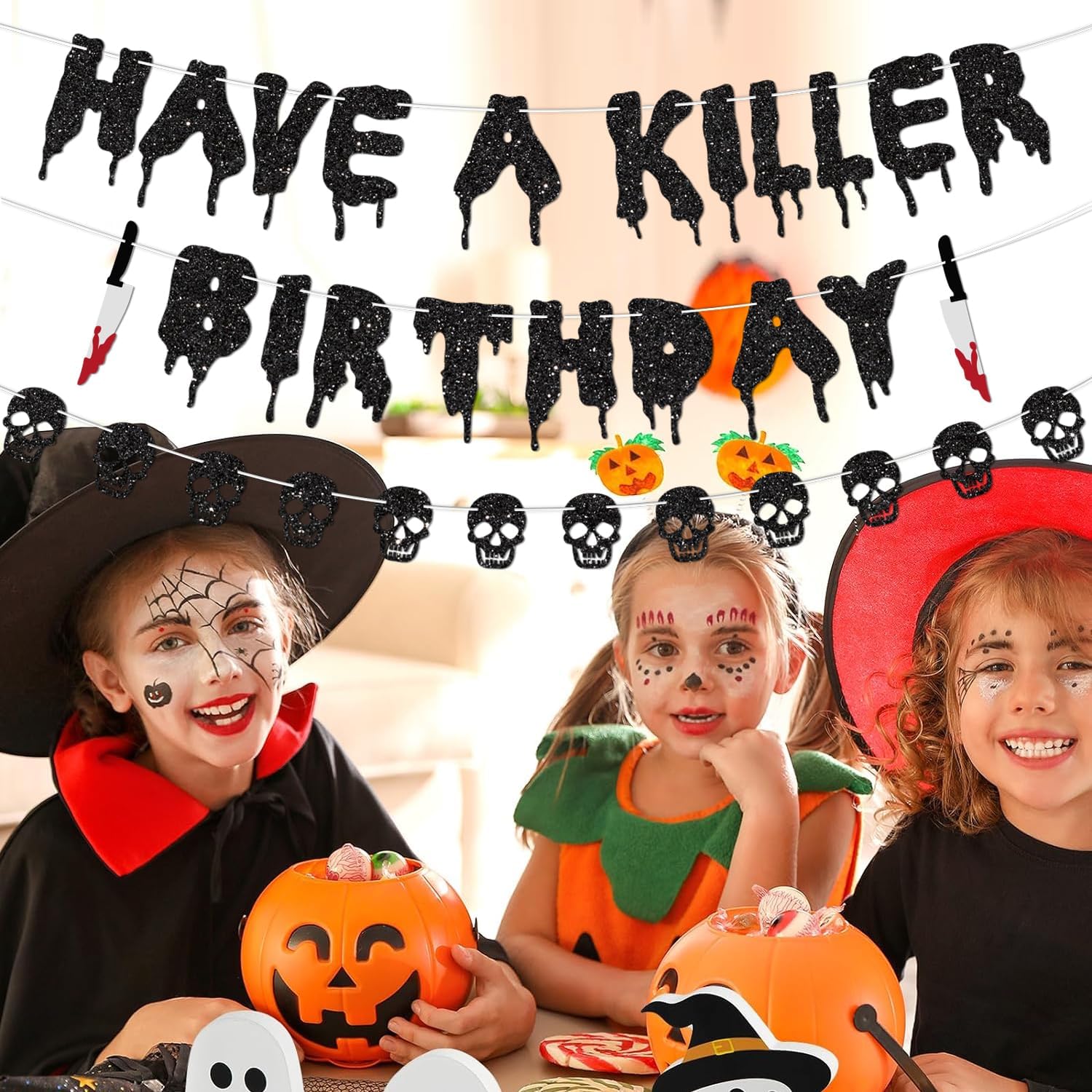 Glitter Have a Killer Halloween Party Decorations Banner