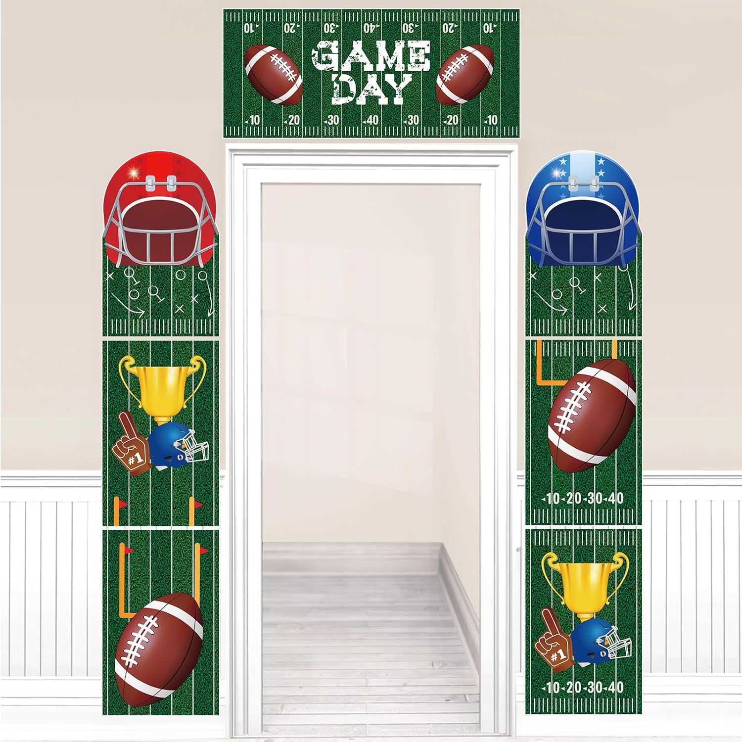Football Party Banners - Game Day Door Decoration Set