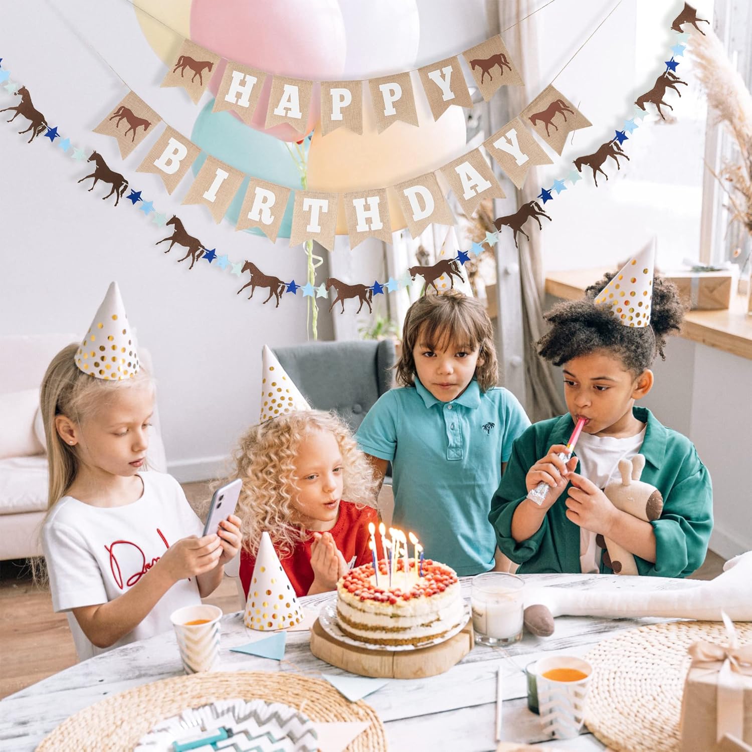Western Horse Birthday Decorations Set