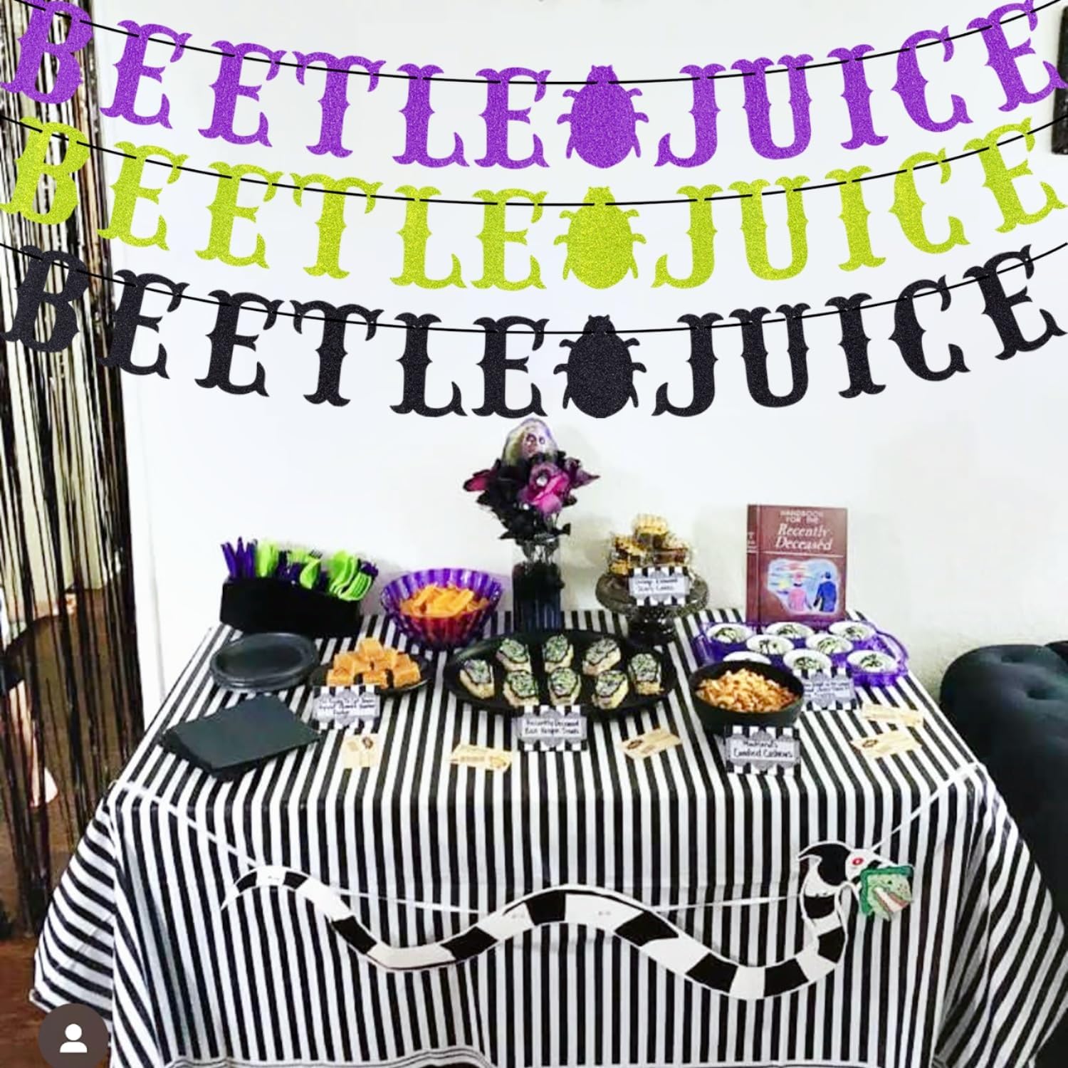 Glitter Beetle Themed Party Banner Decorations