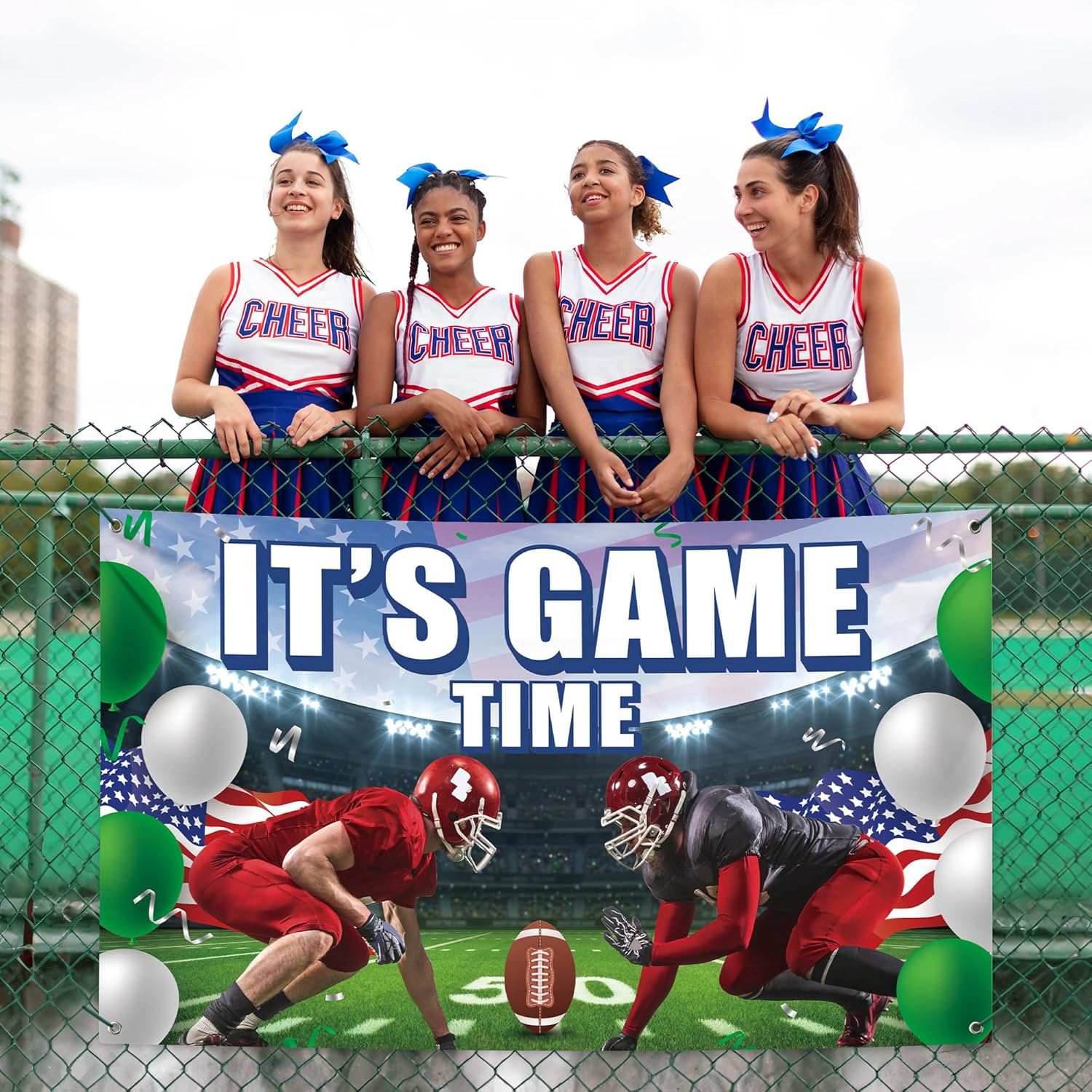 KatchOn XtraLarge Football Backdrop 72x44 Inch Banner