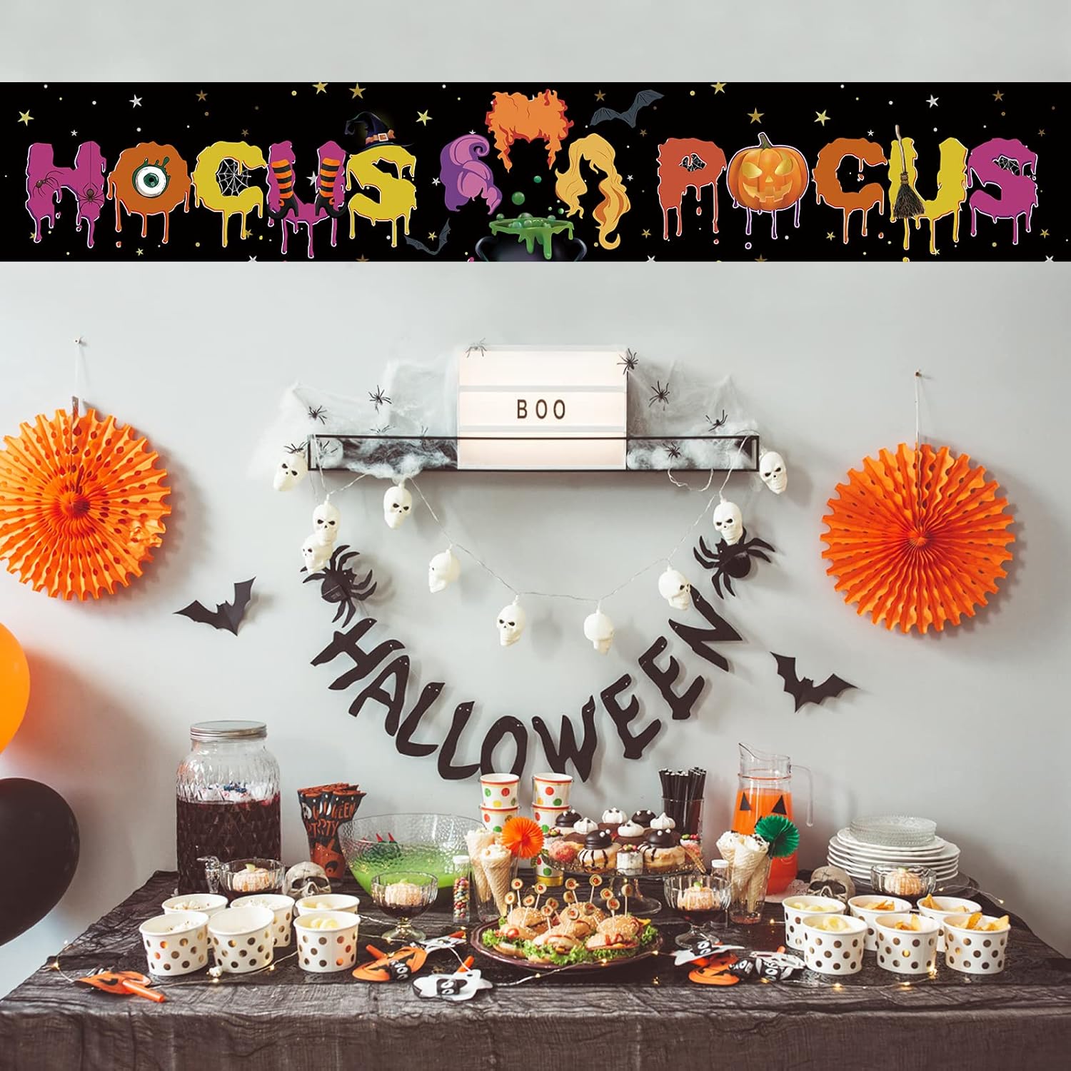 Hocus Pocus Banner Halloween Party Decor 98x16 ft