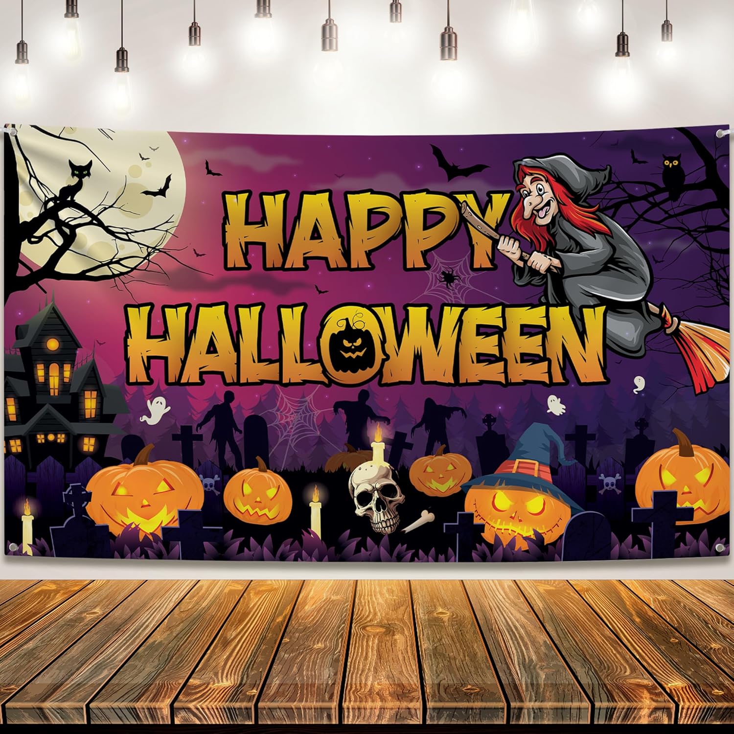 KatchOn Spooky Halloween Banner - XtraLarge 72x44 Inch