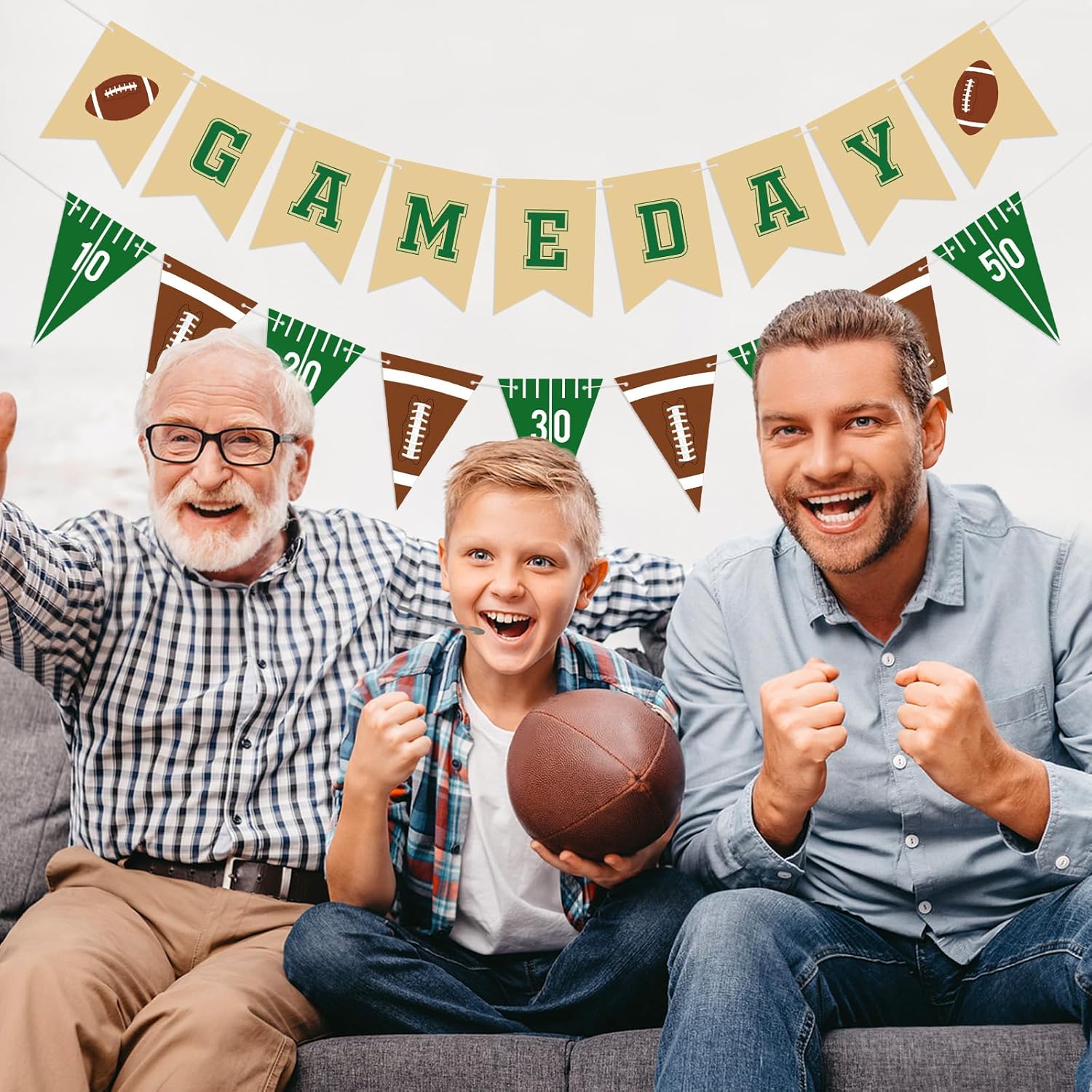 Football Game Day Banner Set for Party Decorations
