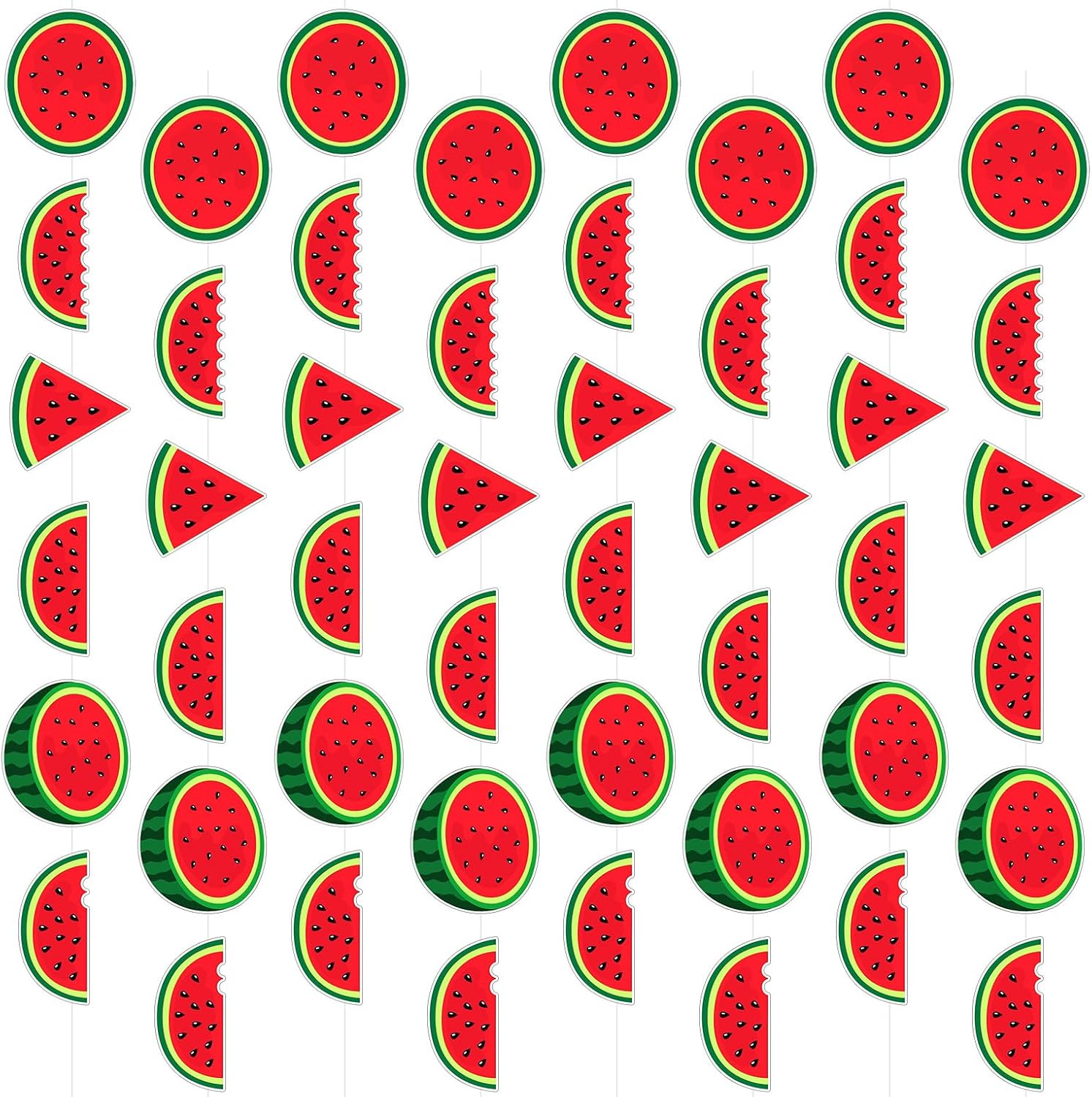 8 Pcs Watermelon Birthday Banner Decorations