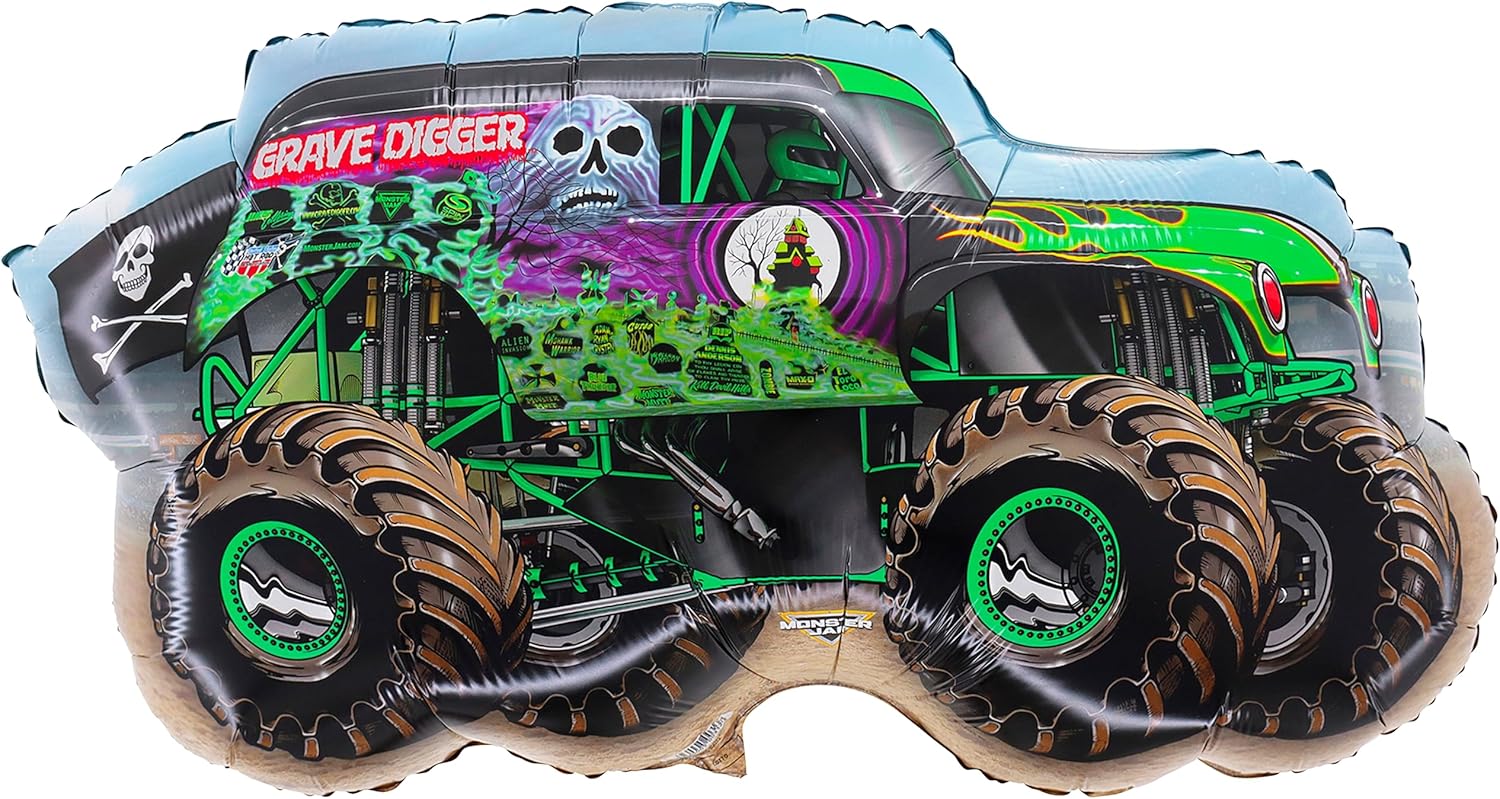 Toyland Pack Of 4 Monster Jam Truck Foil Balloons