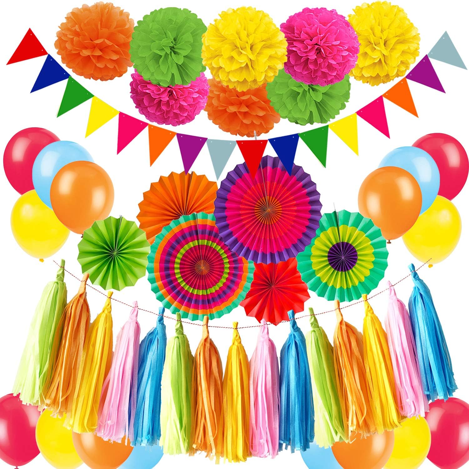 ZERODECO Multicolor Hanging Fiesta Decorations