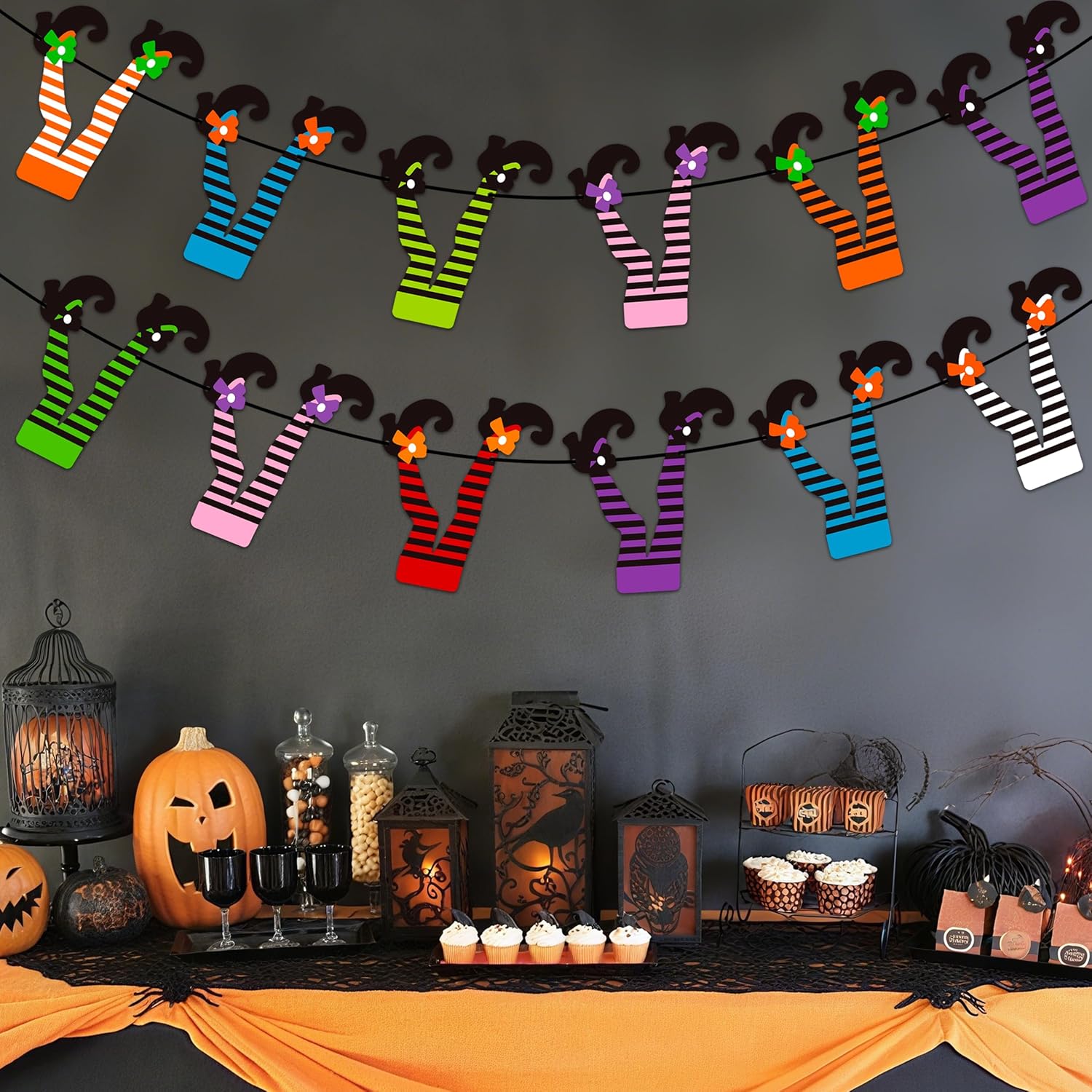 Witch Boot Halloween Banners 2pcs Decorations