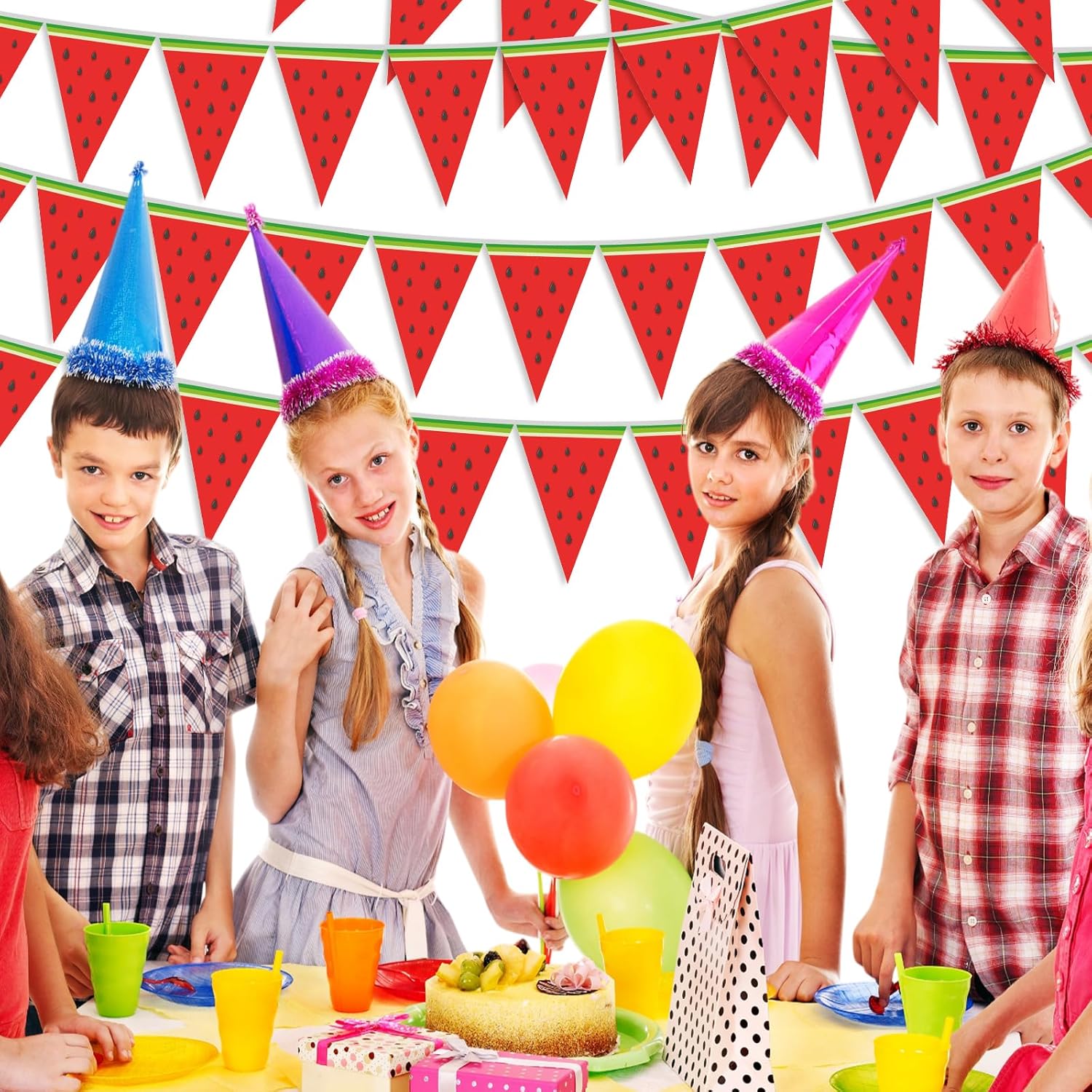 5 Pcs Watermelon Banner Garland Summer Decorations