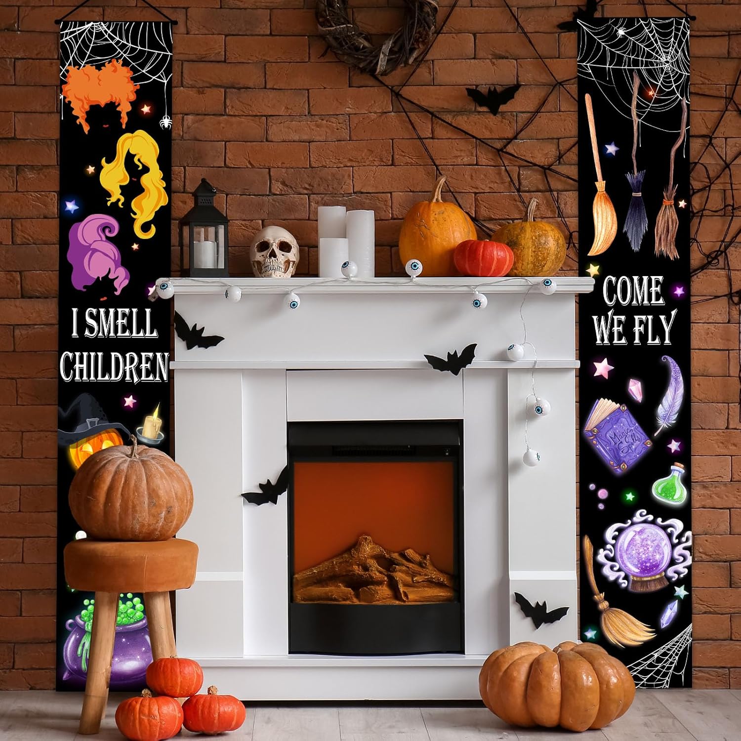 Halloween Porch Banner Signs Outdoor Decorations