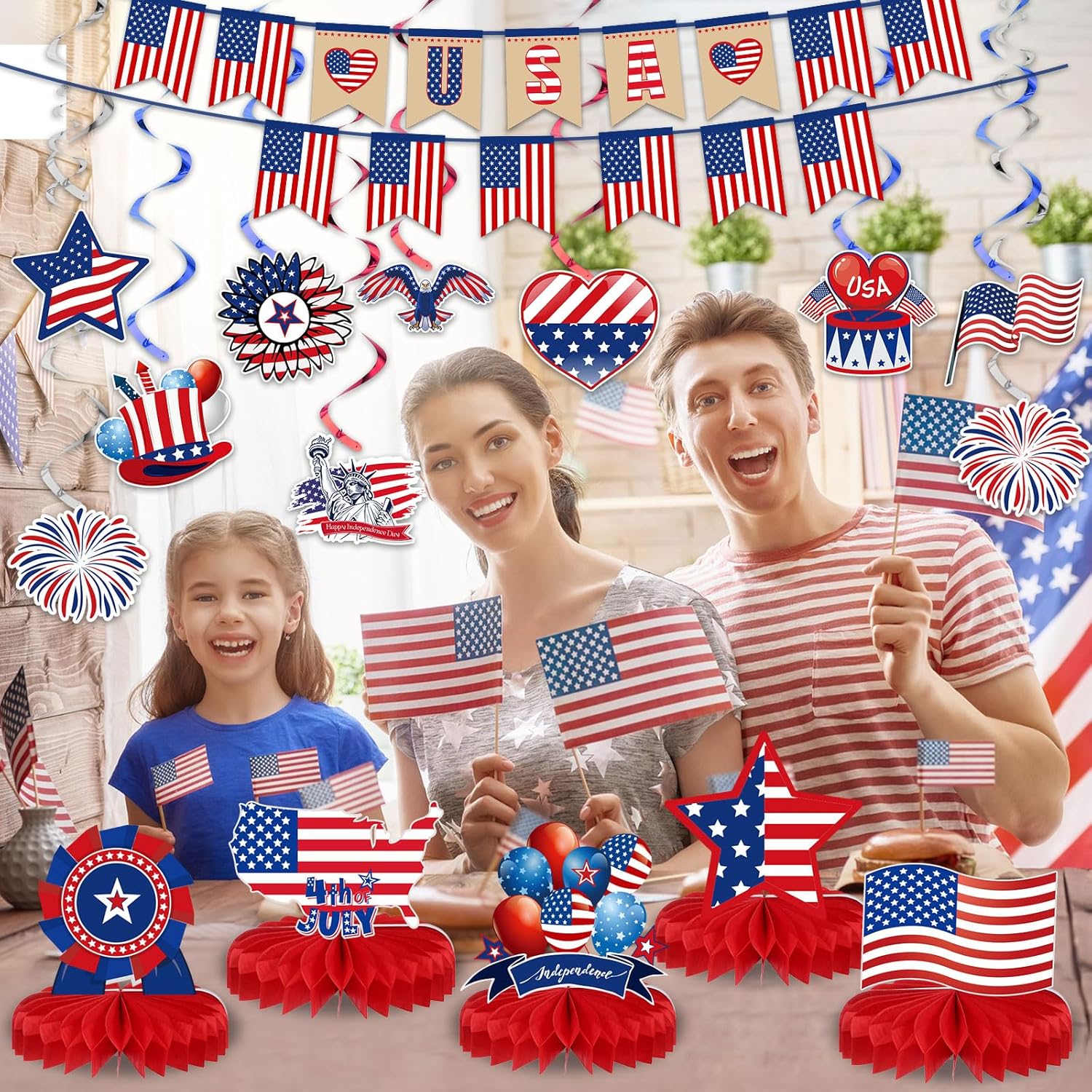 Blosssound 4th of July Decorations Set 27 Pcs