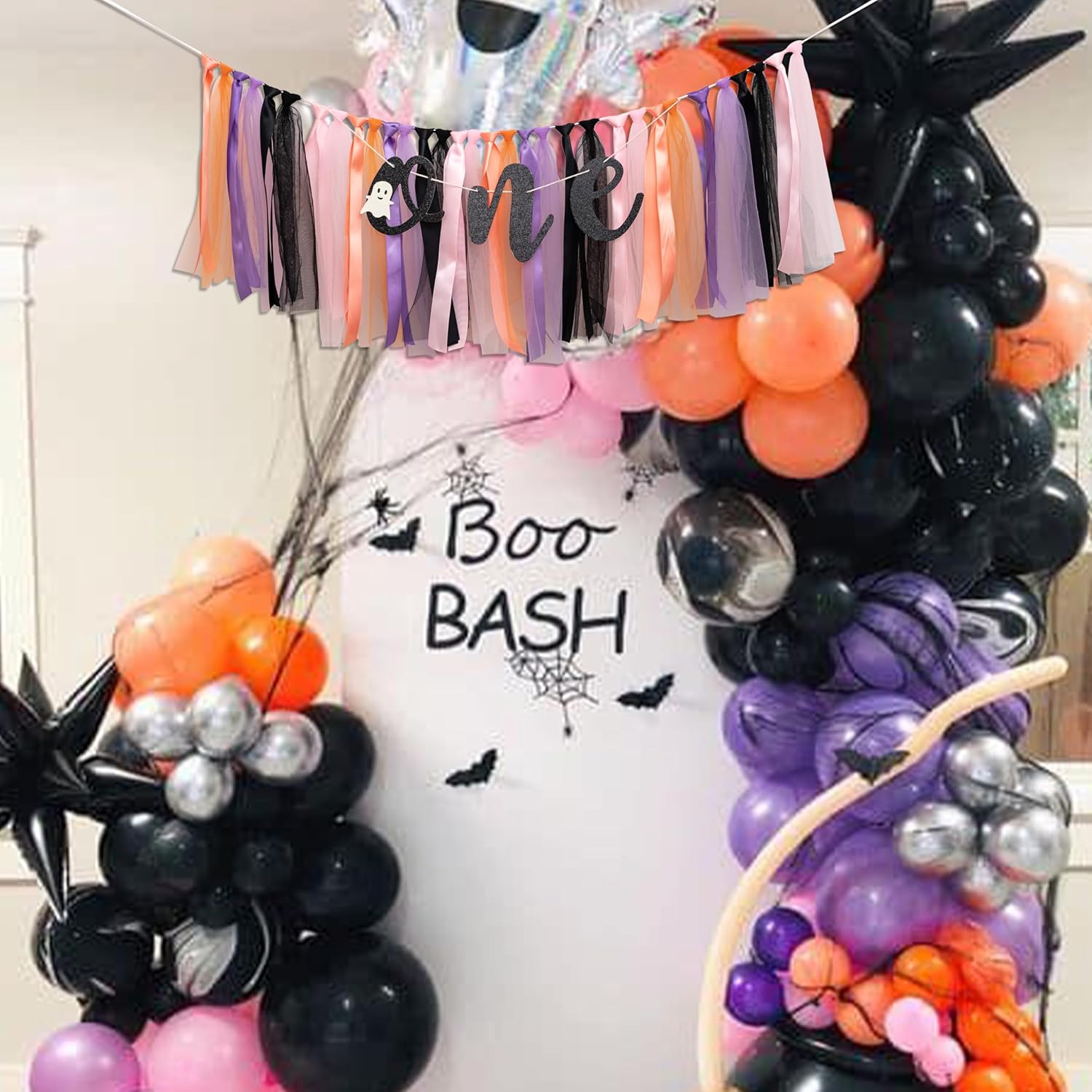 Halloween Spooky One High Chair Banner for Babys 1st Birthday