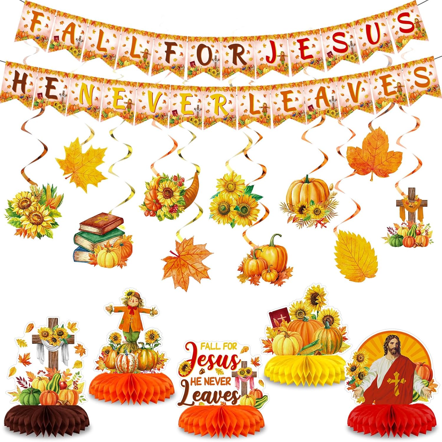 Blosssound Fall for Jesus Decorations 29 Pack