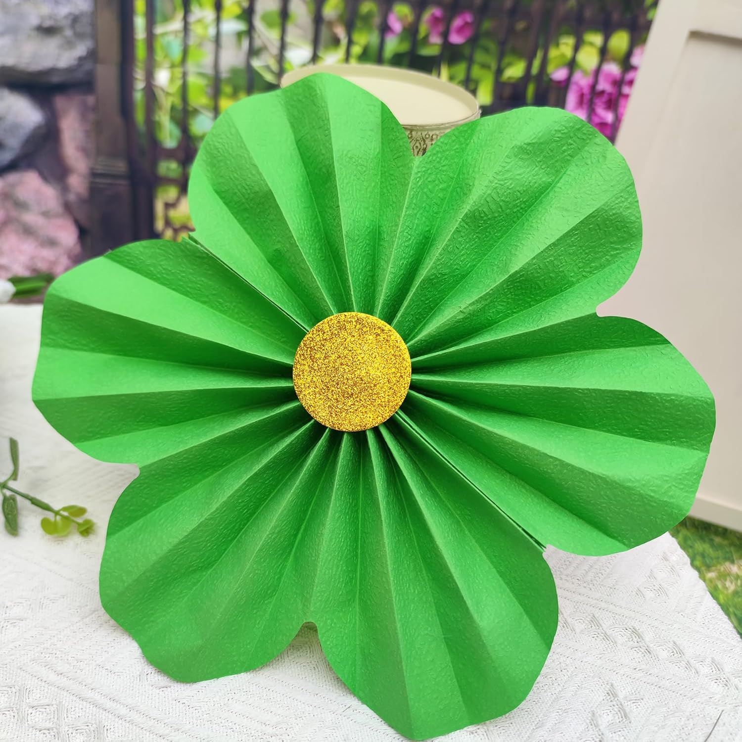Mybbshower 12 Inch Paper Flower Fan Decorations Pack of 6