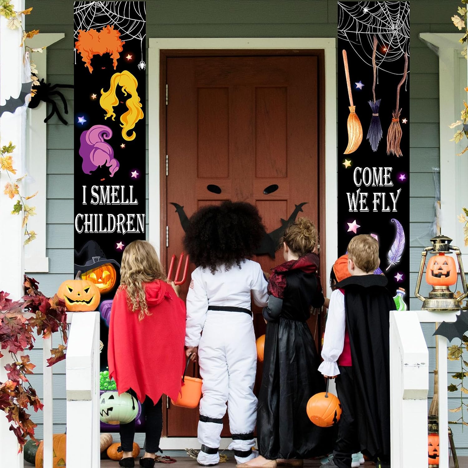 Halloween Porch Banner Signs Outdoor Decorations