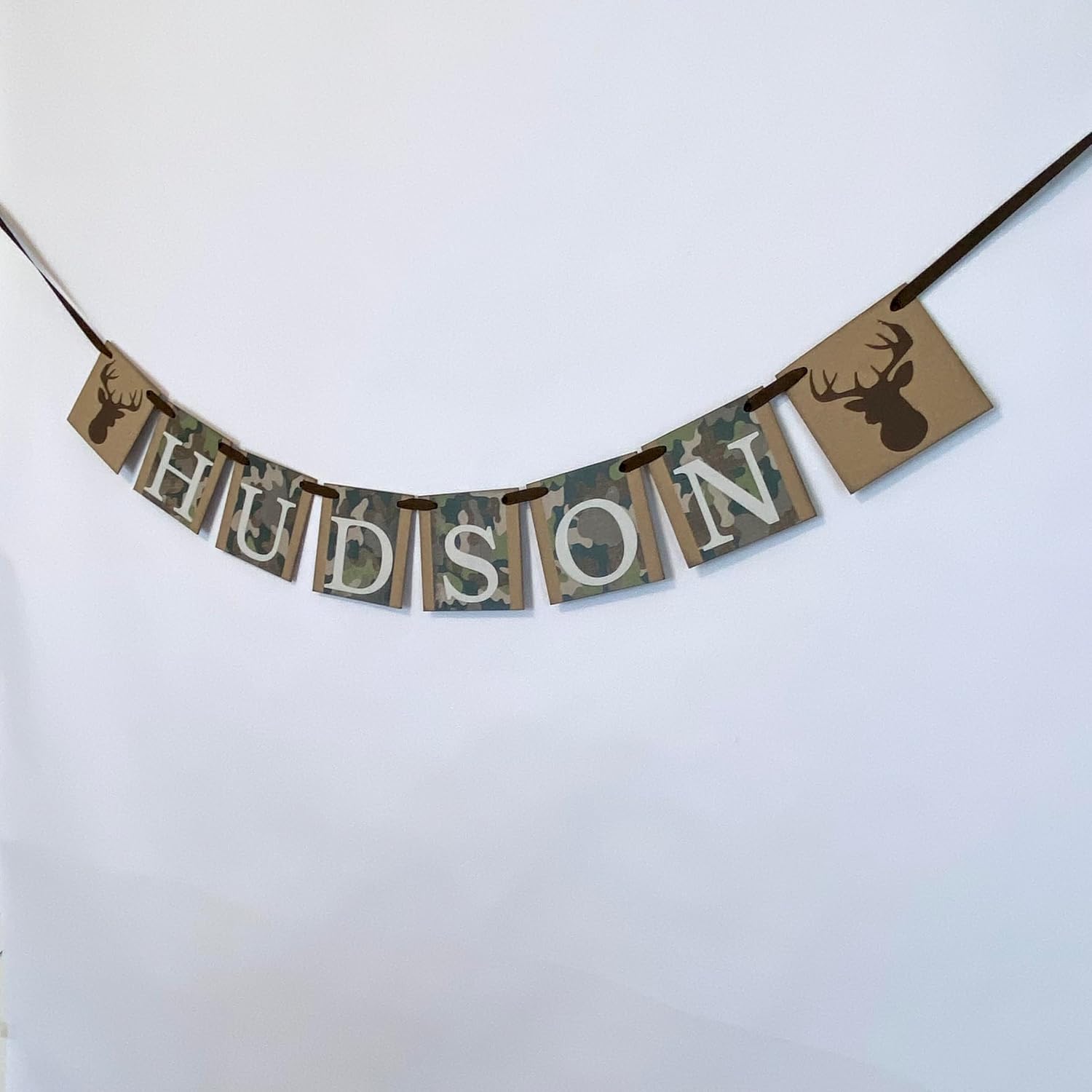 Custom Green Hunting Camp Banner for Birthday or Baby Shower
