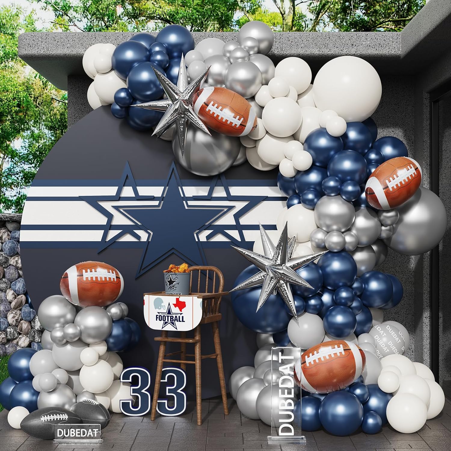 141Pcs Football Balloon Arch Kit for Birthday Decor