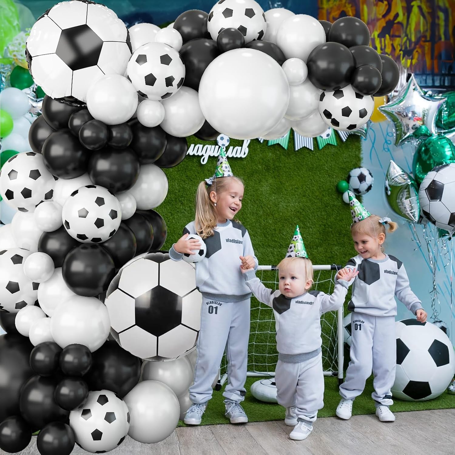 TAOYE Soccer Balloon Arch Kit 94pcs