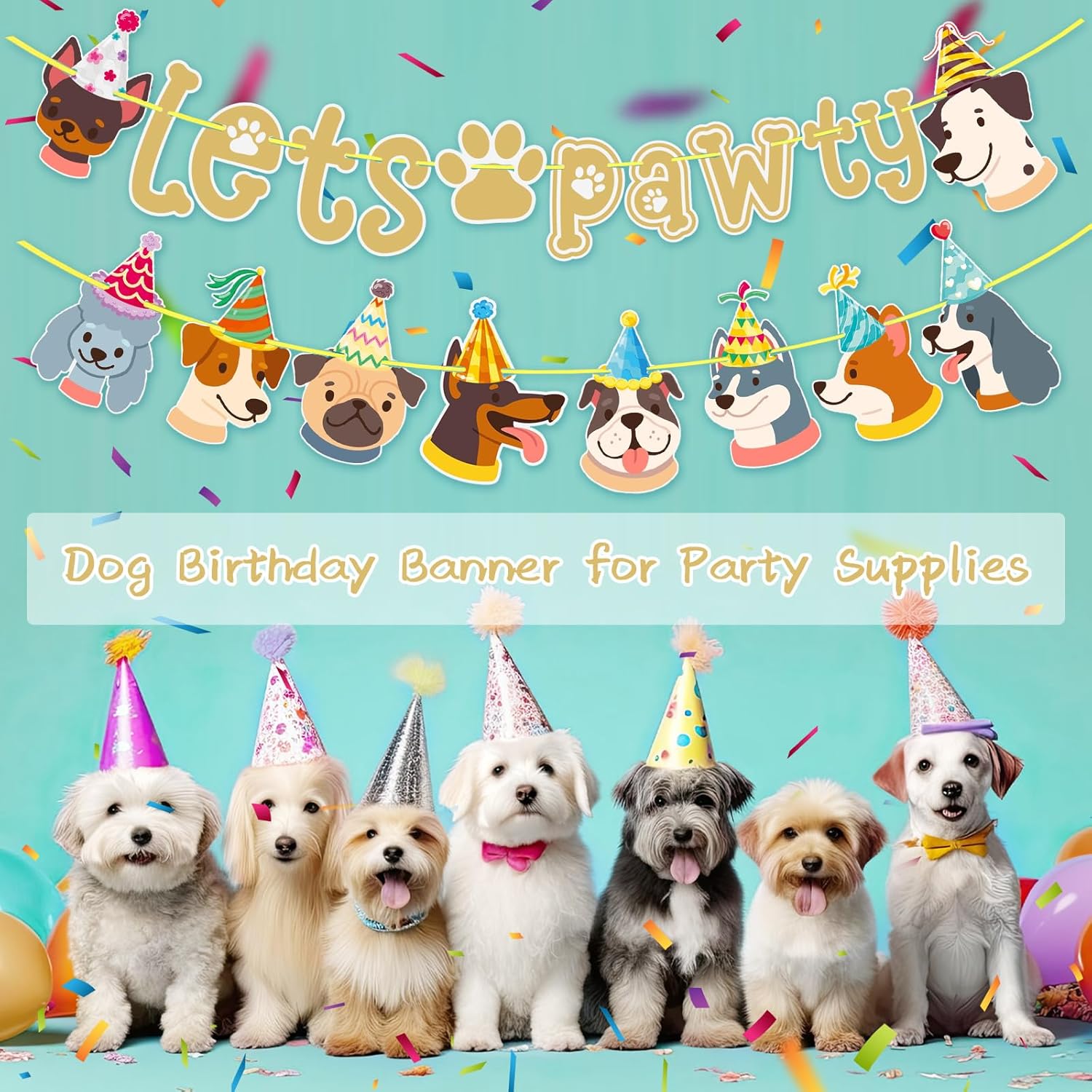 TaoBary Dog Birthday Banner for Party Decorations