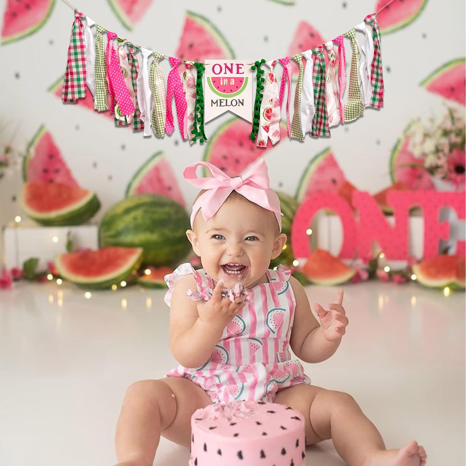 Watermelon High Chair Banner - Fun Birthday Decor