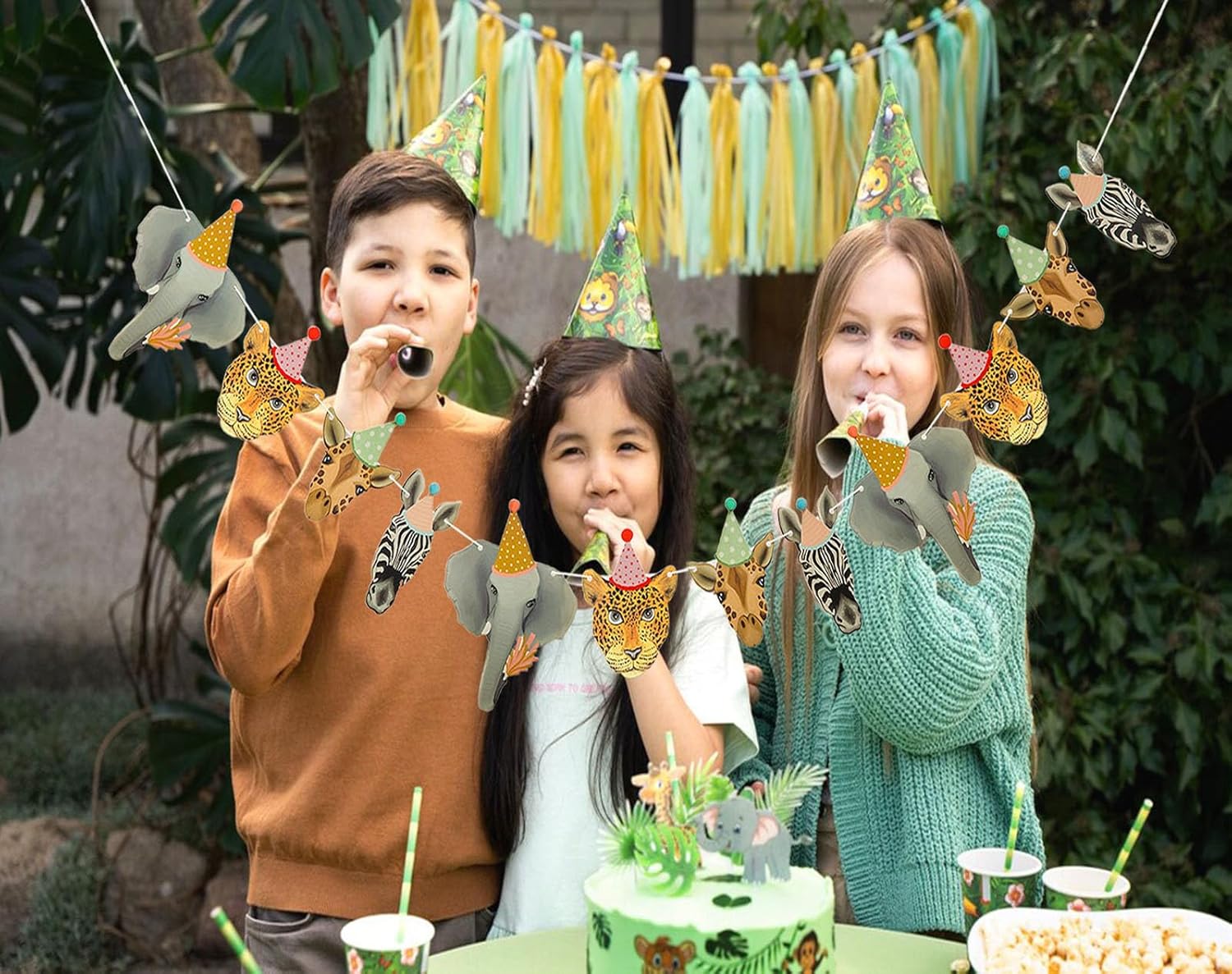 Jungle Safari Animal Party Decorations Banner