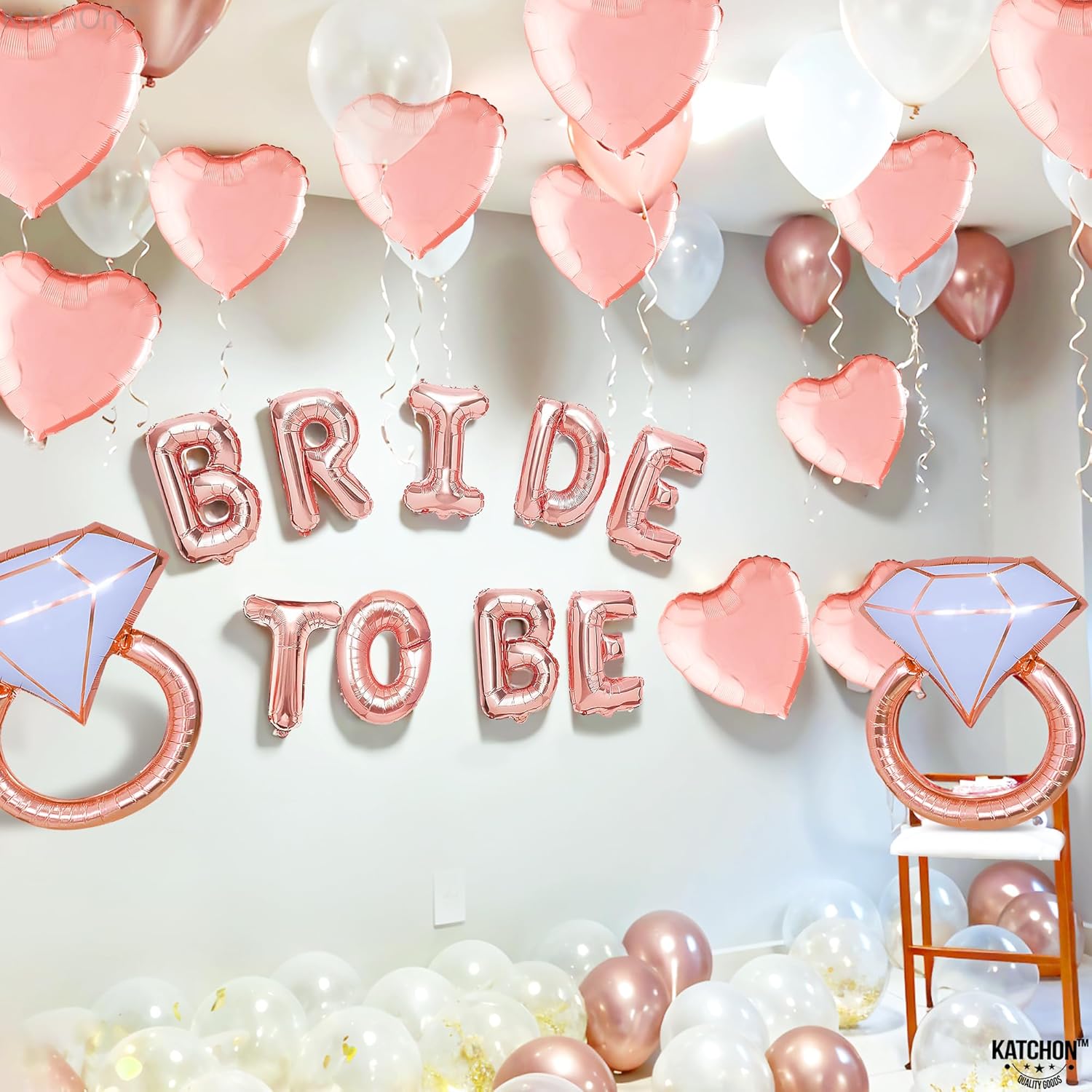 Rose Gold Bride To Be Balloons Pack of 17