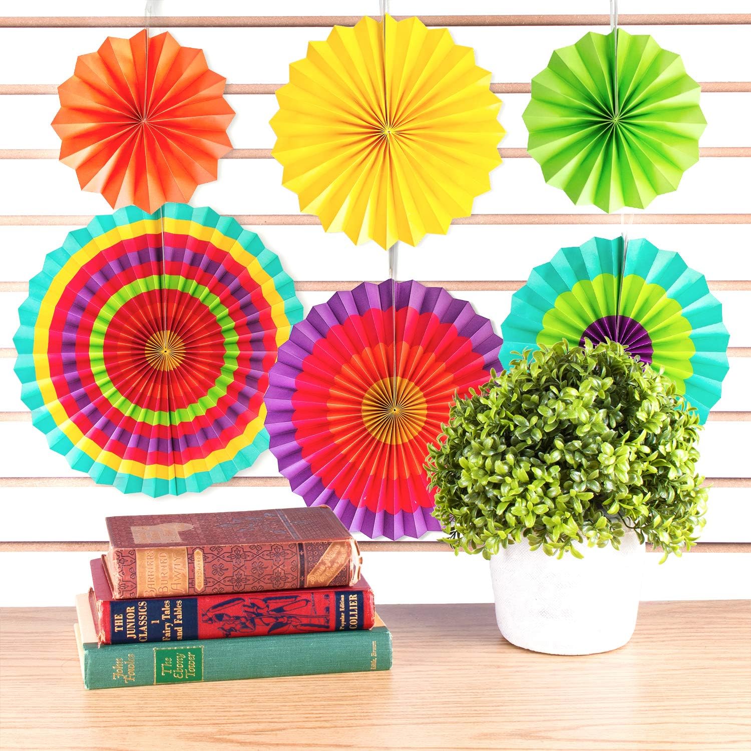 Super Z Outlet Paper Fans for Kids Party Decorations