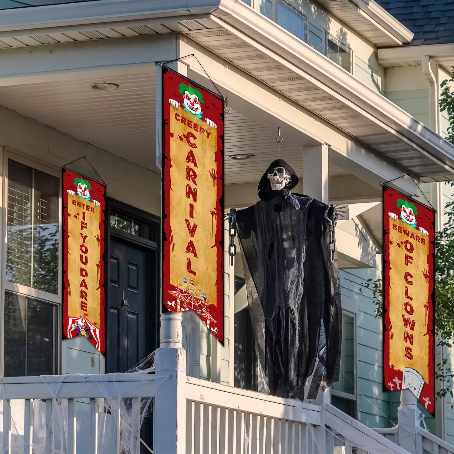 3 Pcs Halloween Carnival Party Decorations Banners