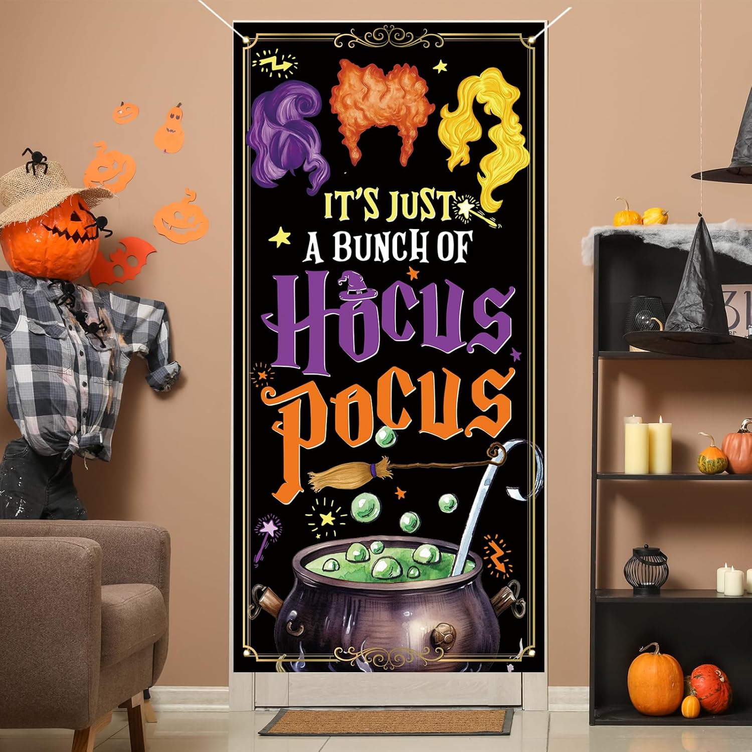 Hocus Pocus Sanderson Sisters Halloween Door Cover Banner